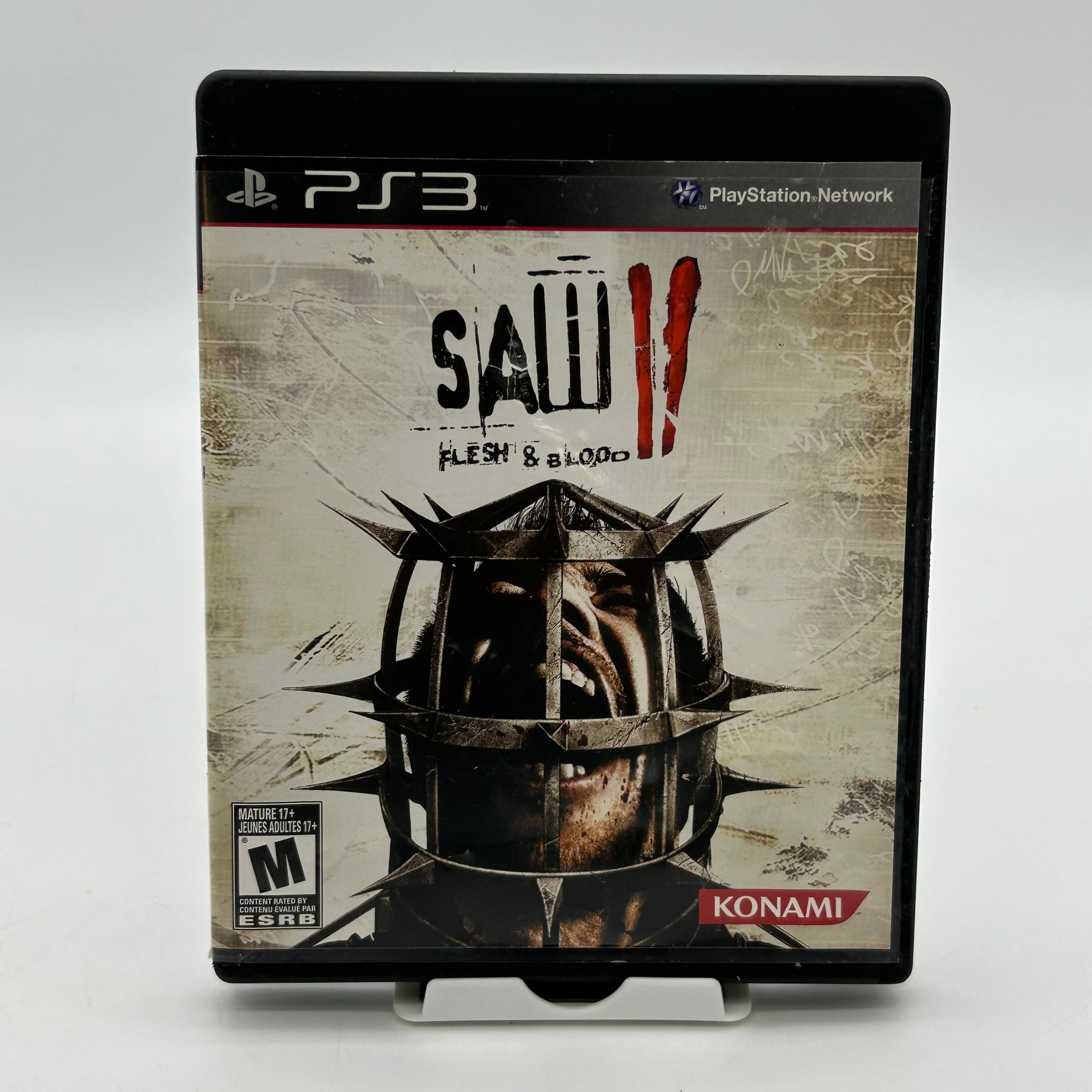 Saw II 2 Flesh and Blood (PS3, 2010) Complete CIB w/ Manual - Cracked Case