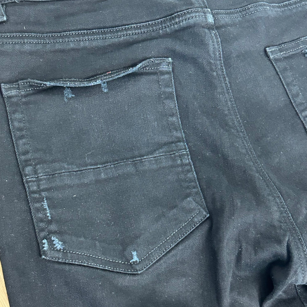 Amiri Men's Black Distressed Denim Skinny Jeans Size 36