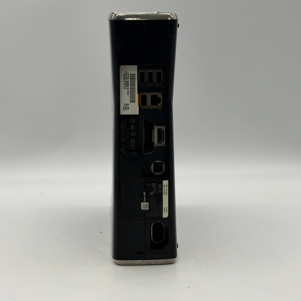 Microsoft Xbox 360S Black Console 1439 250GB w/ 2 Games - Tested