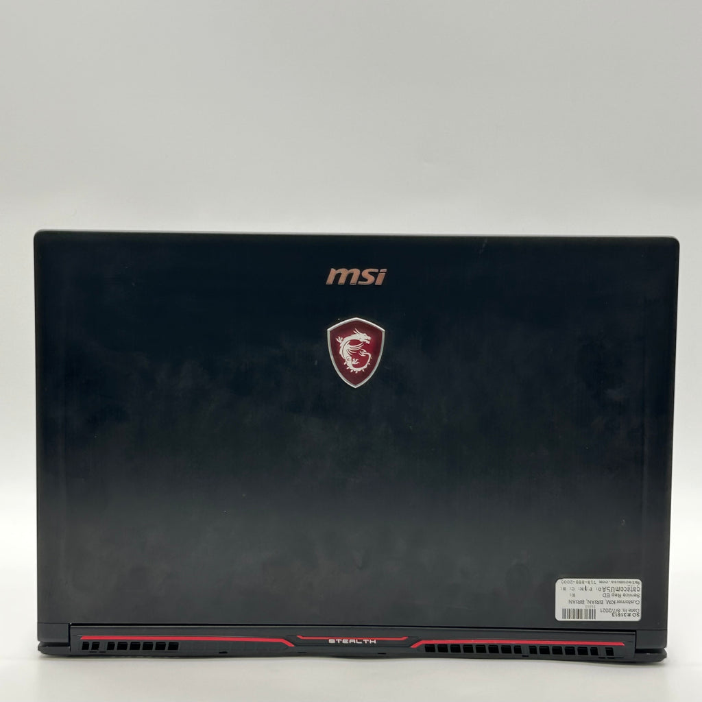 MSI GS63 Stealth 8RE 15.6" FHD 120Hz Intel Core i7-8750H 16GB RAM 256GB SSD 1TB HDD Black Gaming Laptop Used With Box
