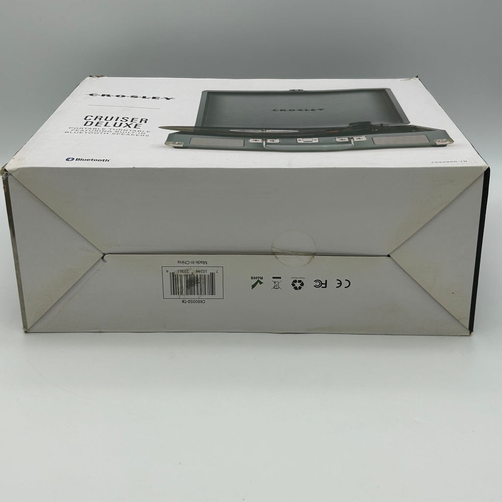 Crosley Cruiser Deluxe Turntable CR8005D-TN Slate Blue New Open Box Bluetooth