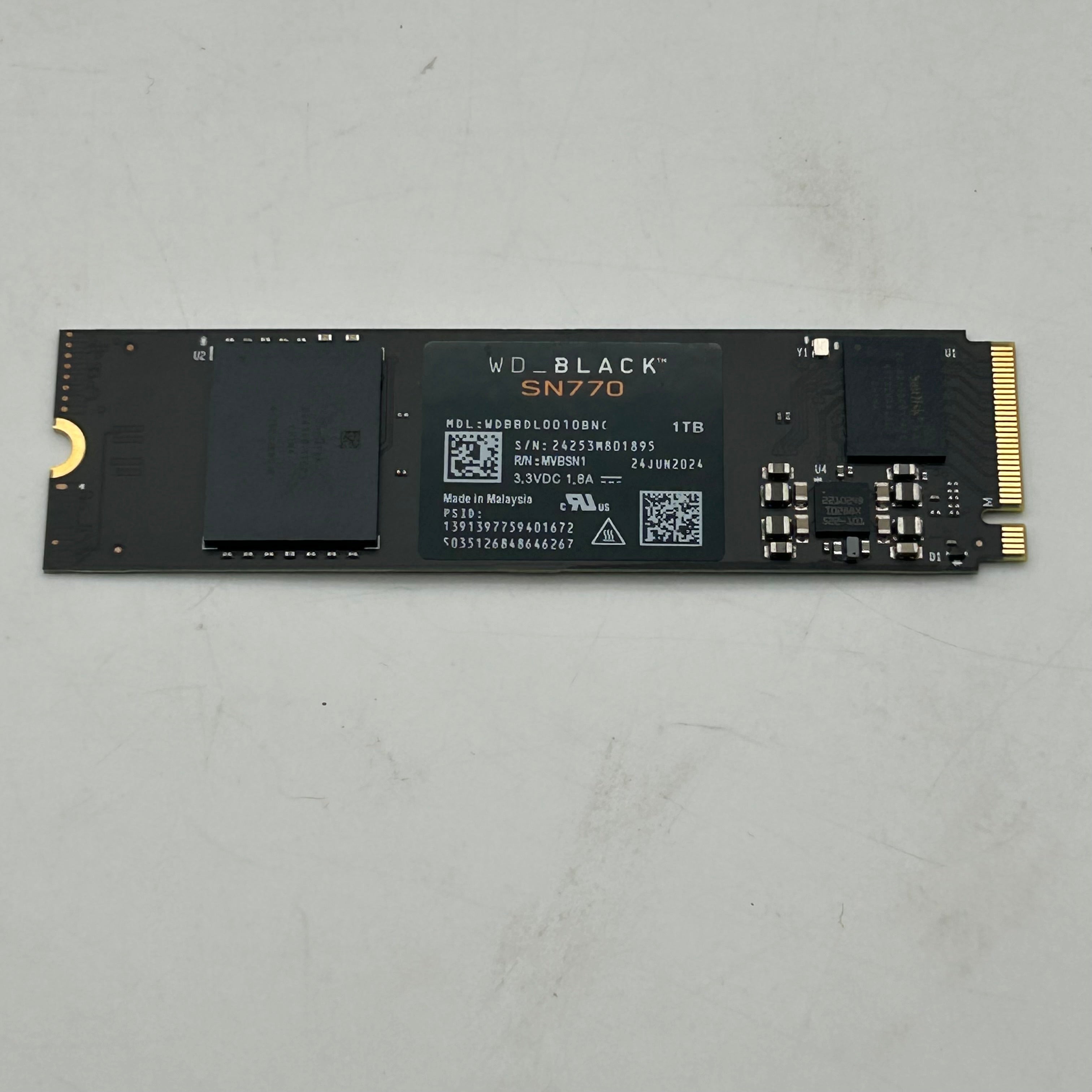 Western Digital WD 2280mm BLACK SN770 1TB M.2 NVMe Gen 4.0 x 4 SSD WDS100T3XQE
