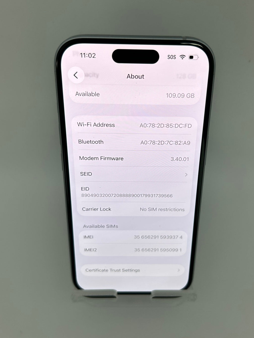 Apple iPhone 15 128GB White NTLY3LL/A