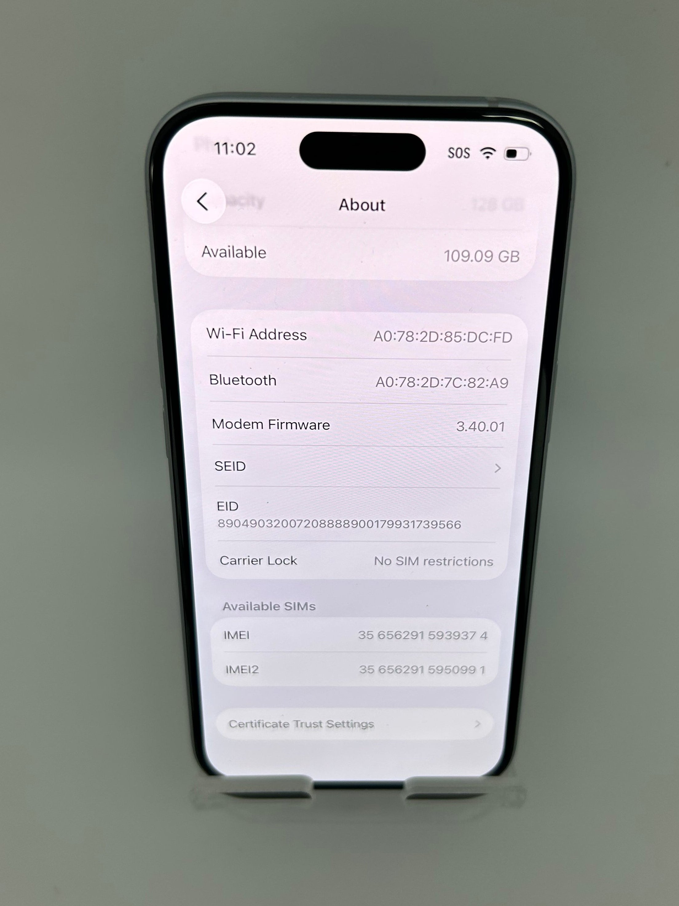 Apple iPhone 15 128GB White NTLY3LL/A