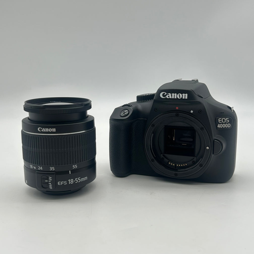 Official Canon EOS 4000D DSLR Camera and EF-S 18-55 mm f/3.5-5.6 III Lens -Black