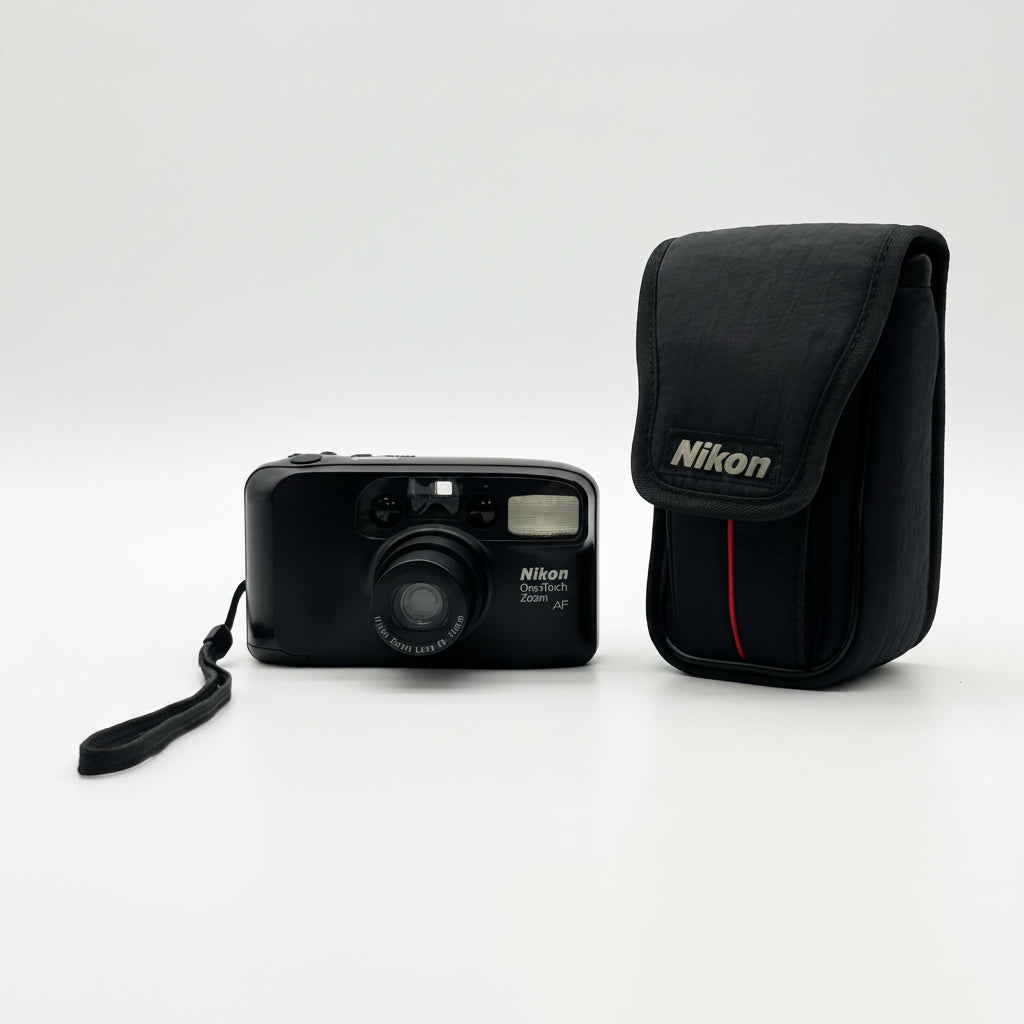 Nikon One-Touch Zoom AF 35mm Film Camera with Case & Manuals - Tested