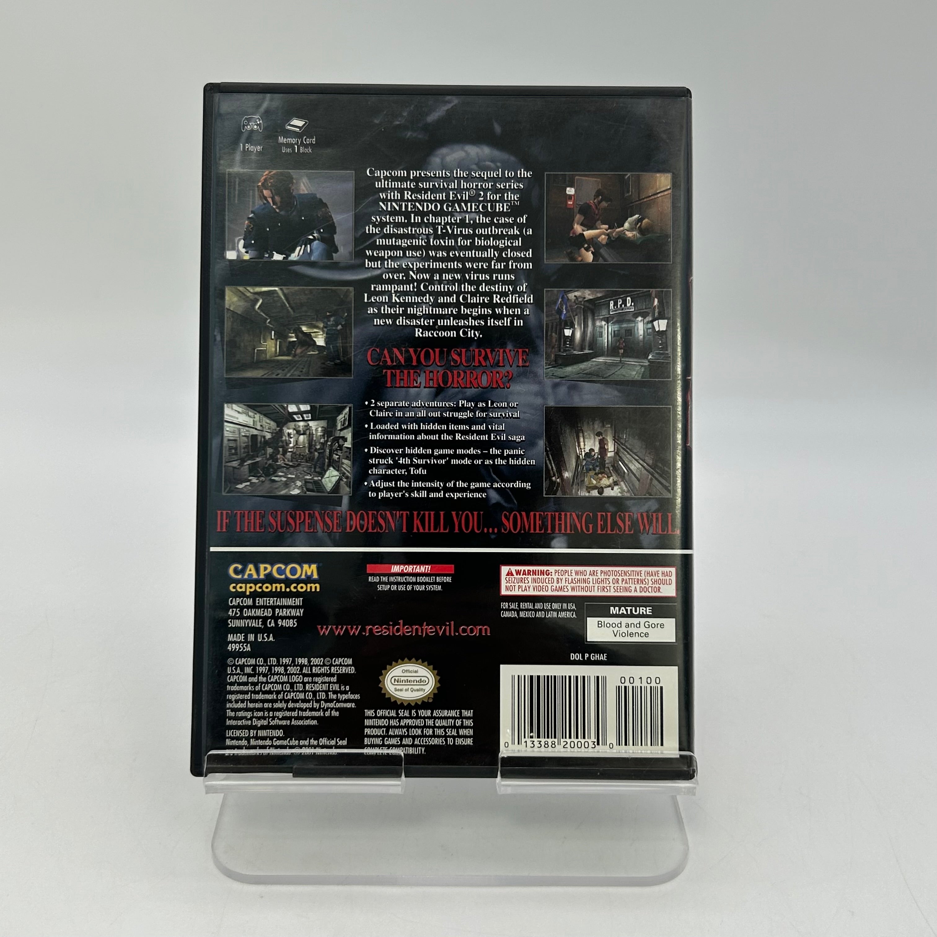 Nintendo GameCube Resident Evil 2 Game w/ Manual & Case