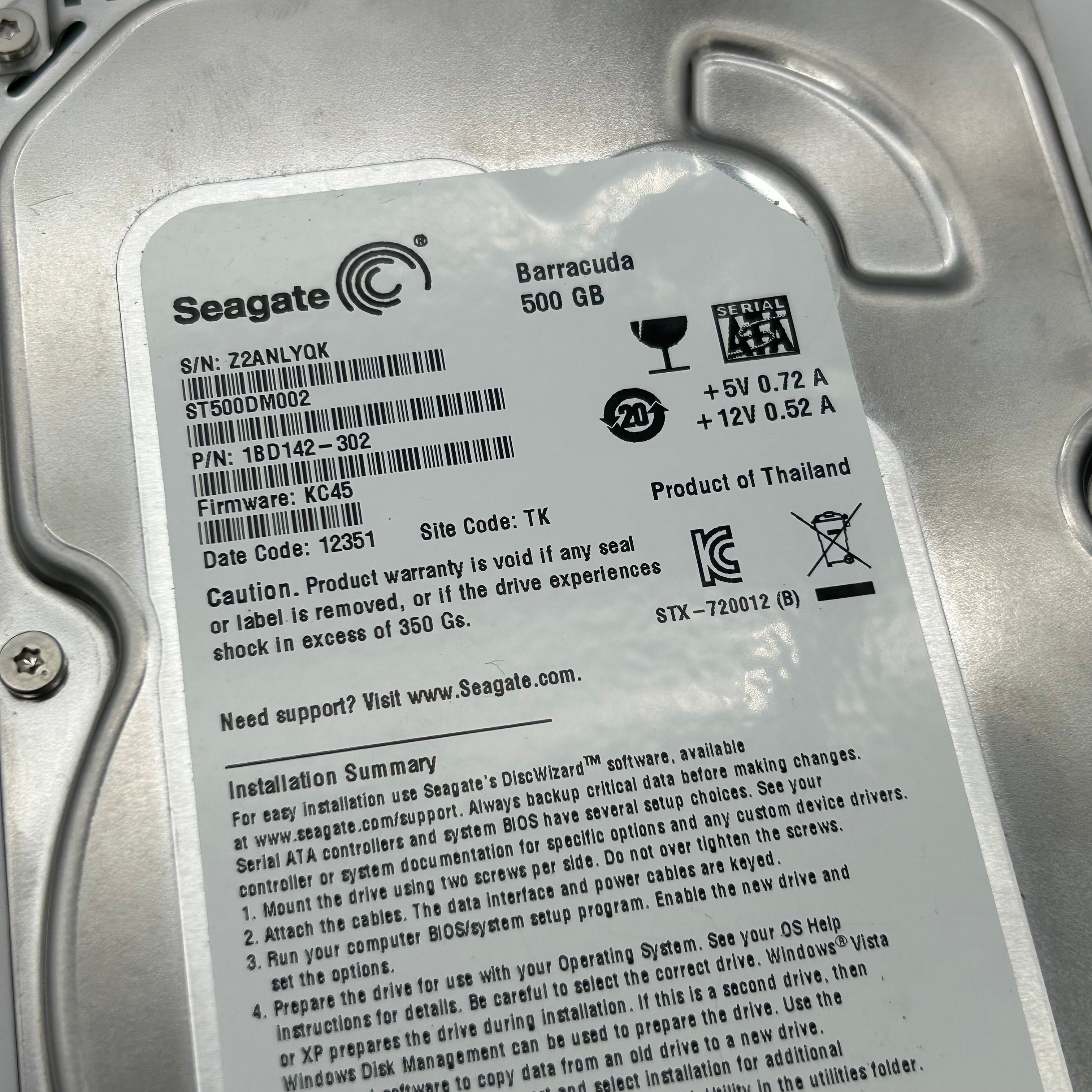 Lot of 11 Seagate Barracuda 500GB 3.5" SATA Hard Drives ST500DM002 UNTESTED