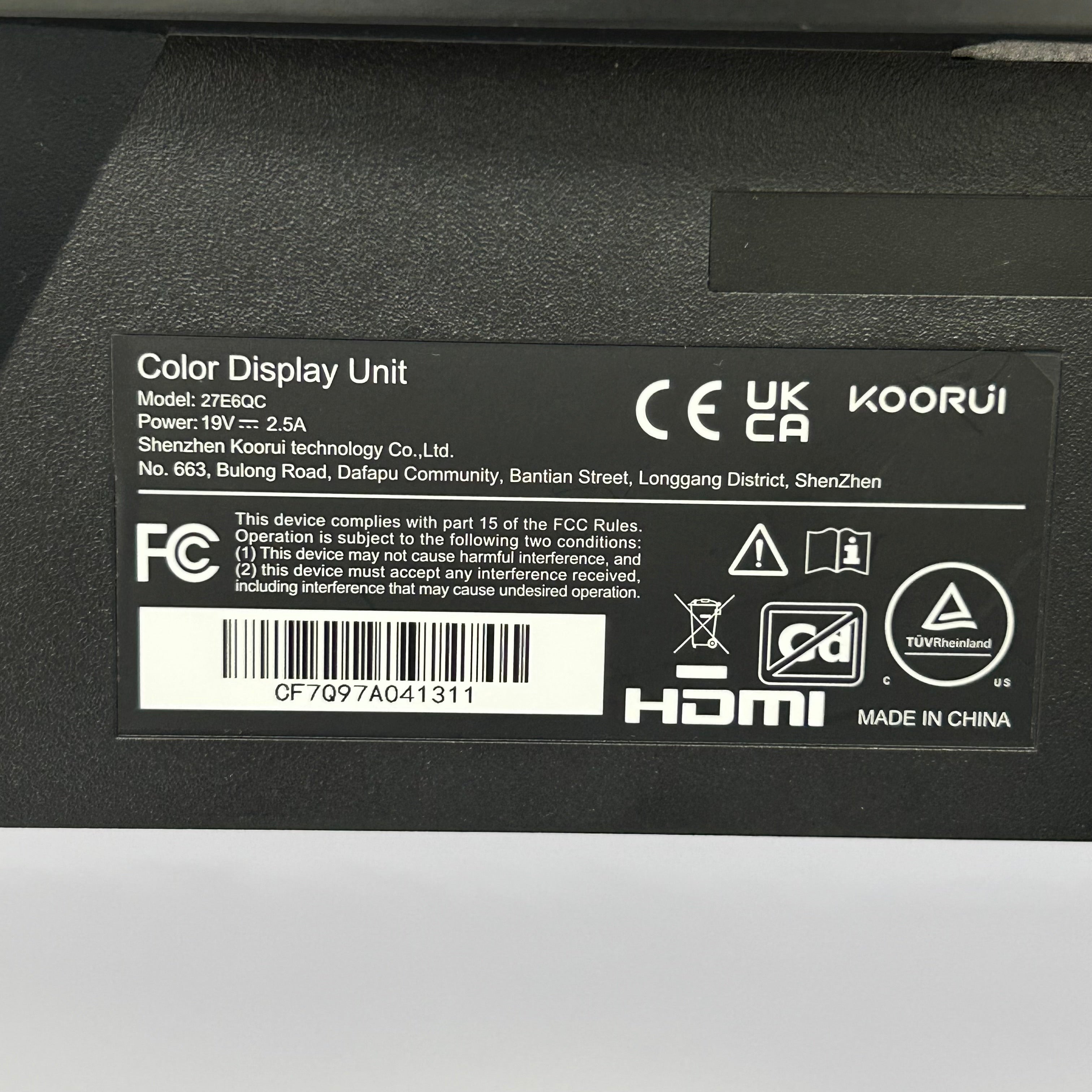 KOORUI 27E6QC 27 Inch Computer Monitor, QHD 2560P Gaming Monitor 144Hz