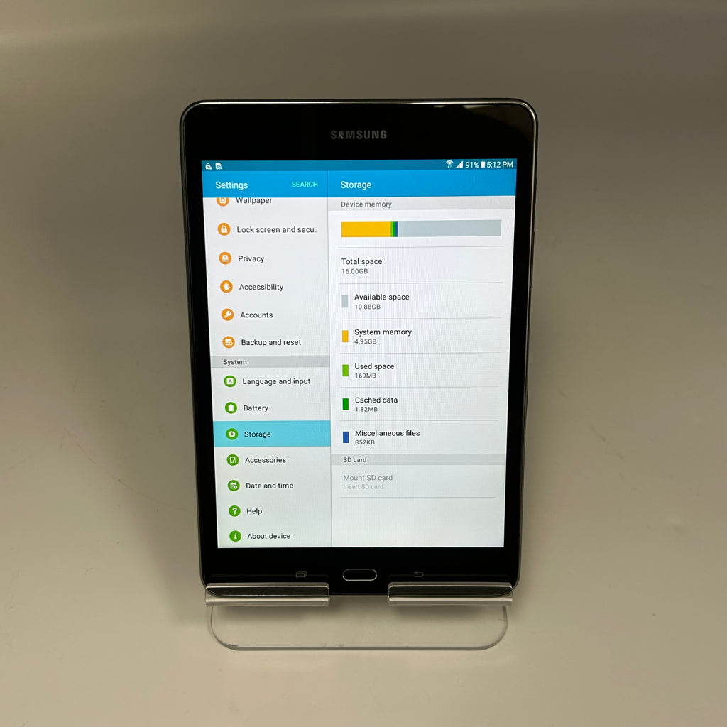 Samsung Galaxy Tab A SM-T357T 16GB (T-Mobile) Black 8" Tablet