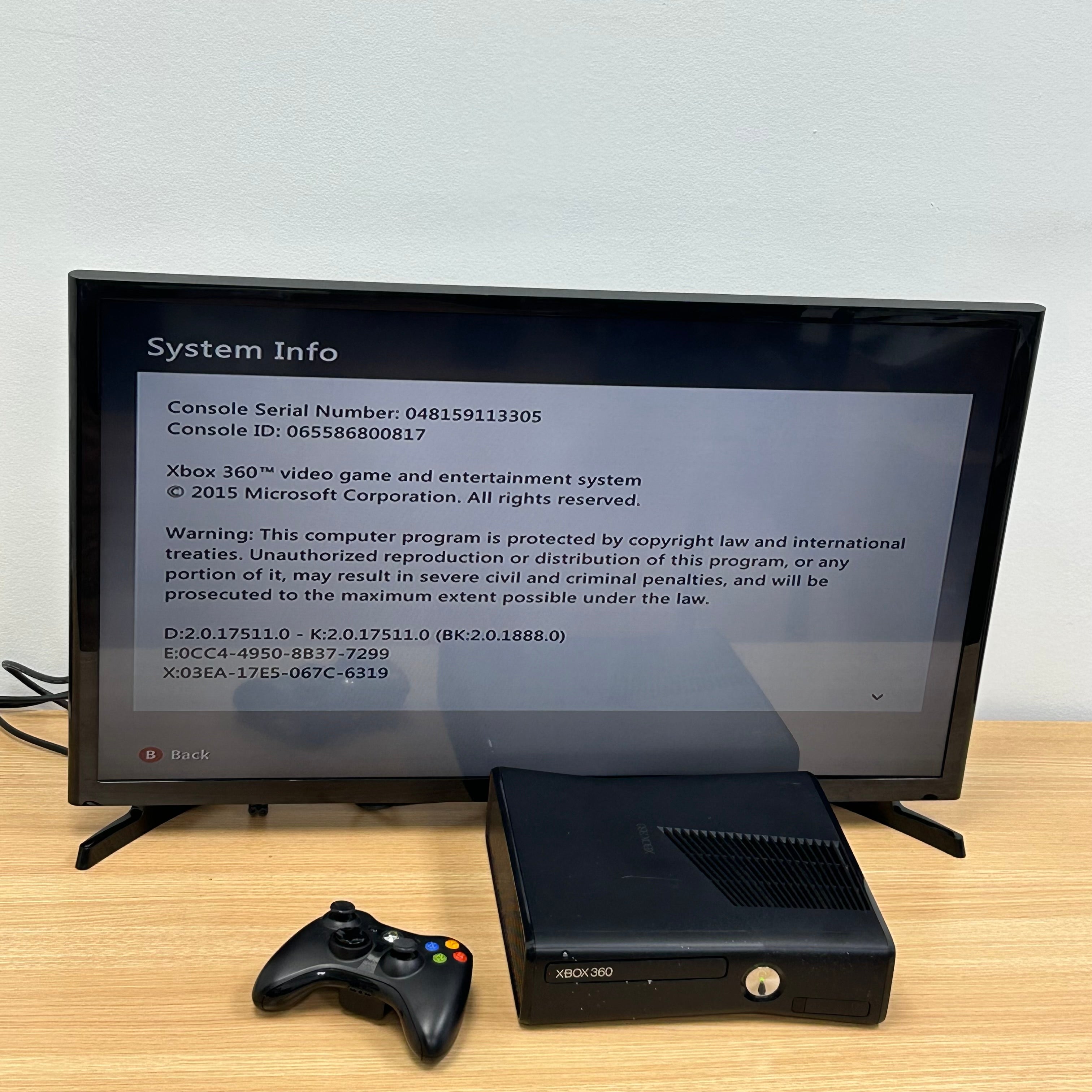 Microsoft Xbox 360 S 250GB Black Console Tested Working w/ NBA 2K15