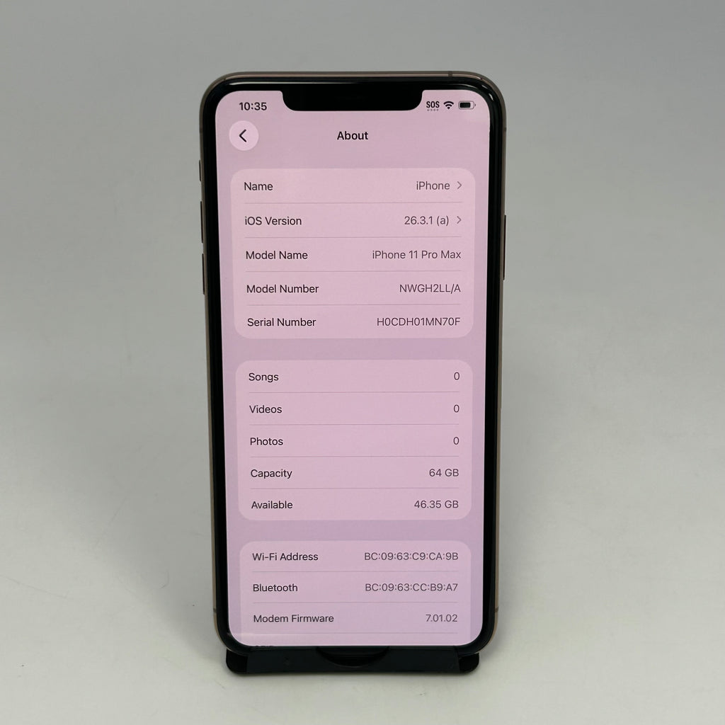 Apple iPhone 11 Pro Max A2161 Unlocked 64GB Gold 83% BH
