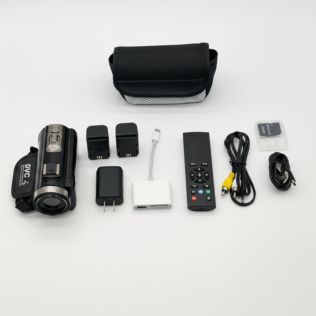 Full HD Digital Camcorder 24MP 1080p 16x Zoom HDV-201LM Bundle with 2 Batteries