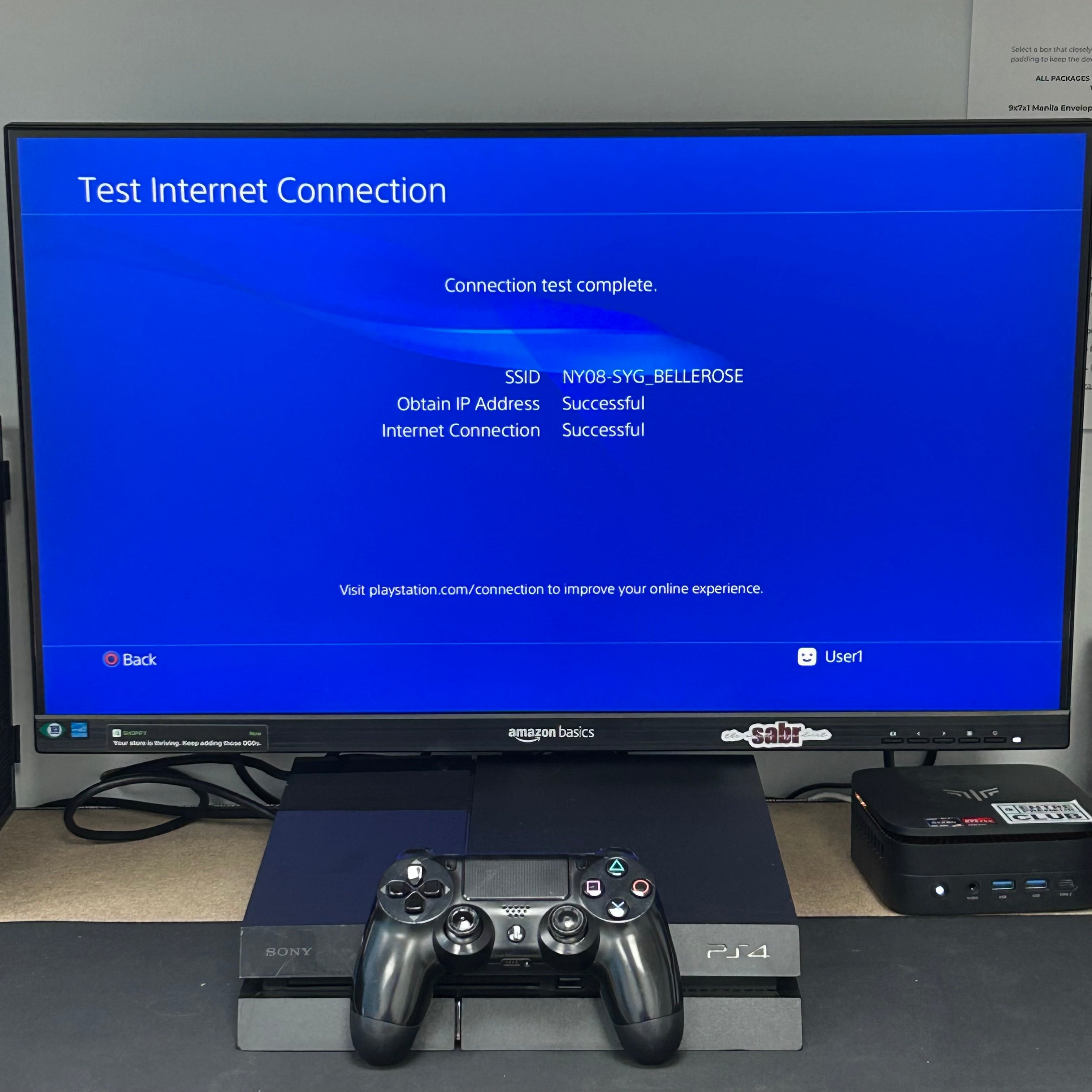 Sony PS4 500GB Console CUH-1115A Black with 1 Controller - Tested & Working