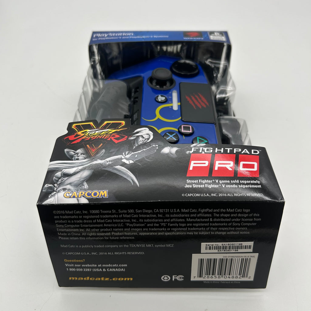 Mad Catz Street Fighter V FightPad PRO Playstation PS4 / PS3 Blue - NEW open box