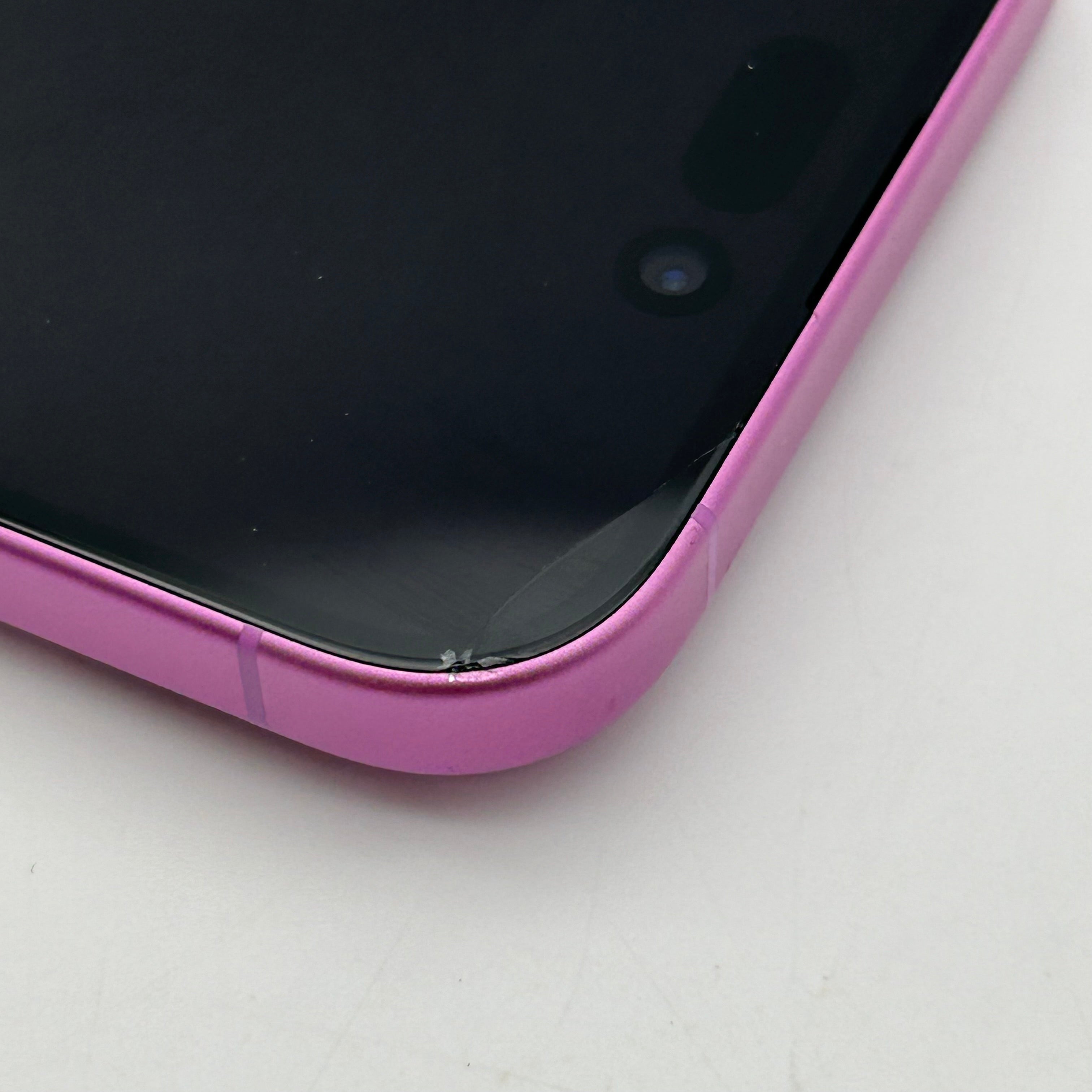 AT&T Apple iPhone 16 128GB A3081 MYAW3LL/A 100% Battery Health Pink Small Cracked