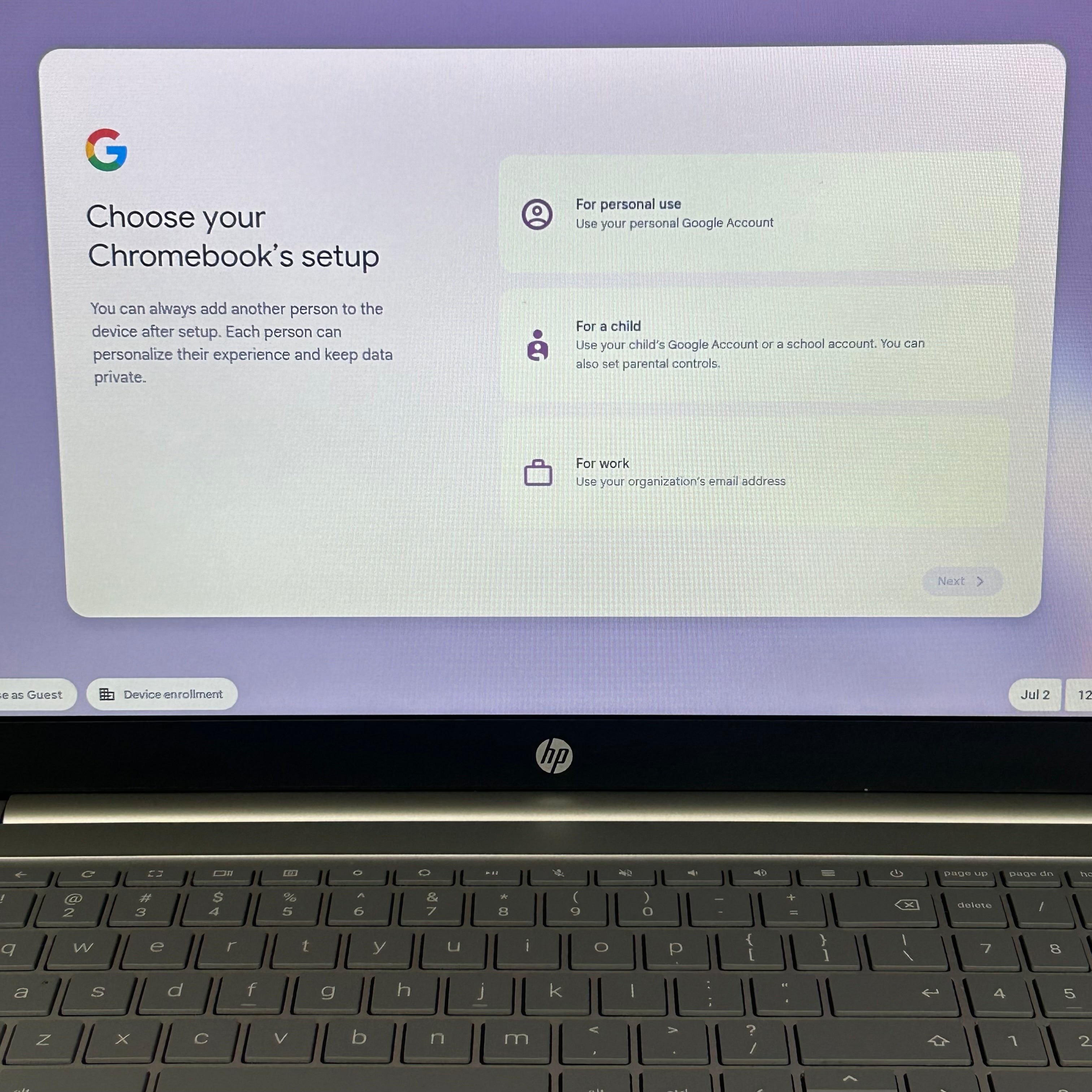 HP Chromebook 15a-nb0013dx - 15.6" Intel N200 3.2 GHz, 8GB RAM, 64GB w/ Charger