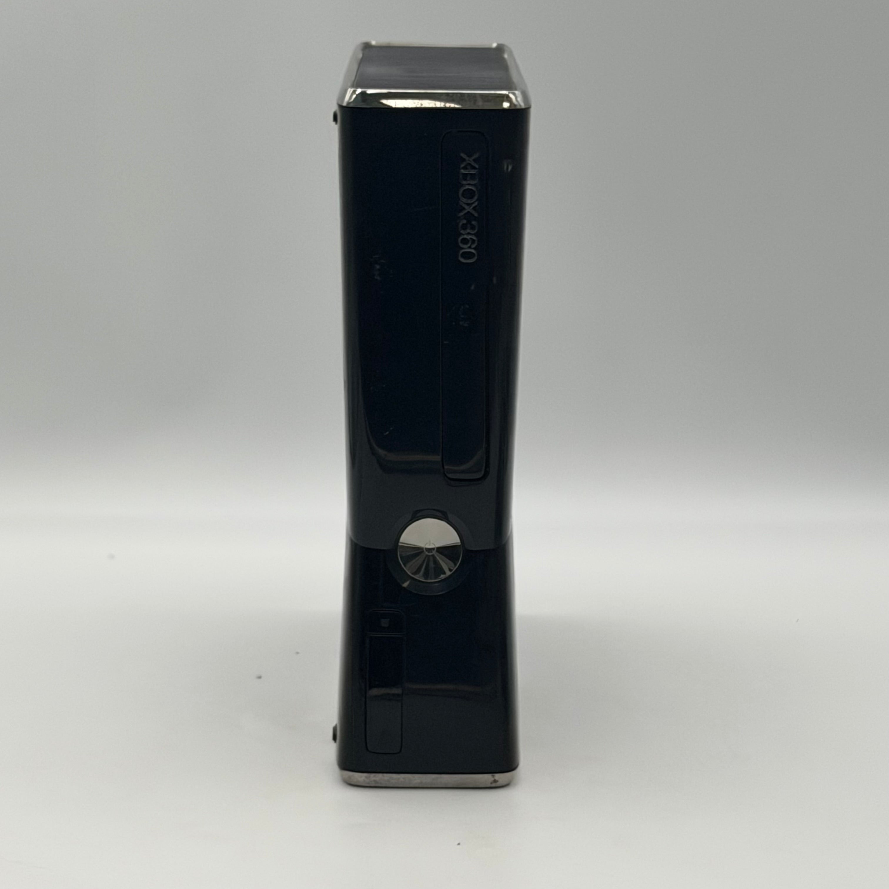Microsoft Xbox 360S Black Console 1439 250GB w/ 2 Games - Tested