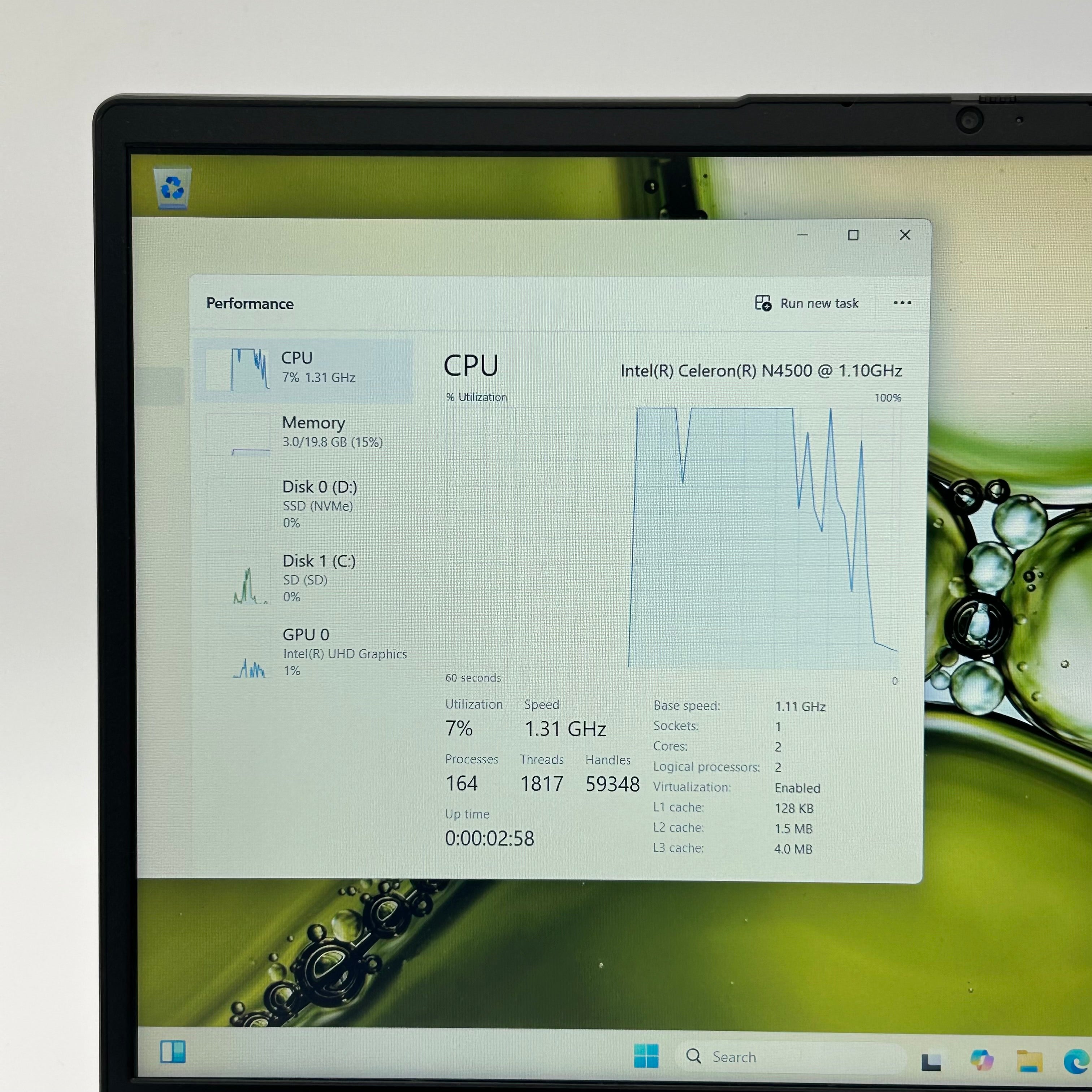 Lenovo IdeaPad 1 15IJL7 15.6" Laptop Intel Celeron N4500 20GB RAM 1TB SSD Gray