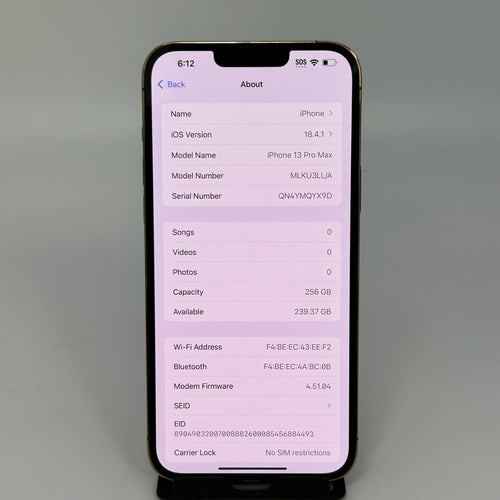 Apple iPhone 13 Pro Max 256GB Gold T-Mobile A2484