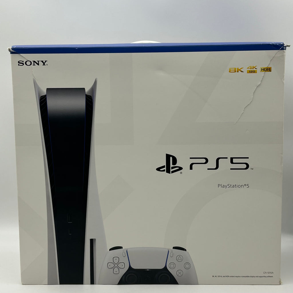 Sony PlayStation 5 Disc Edition CFI-1015A White 825GB w/ DualSense Box Bundle