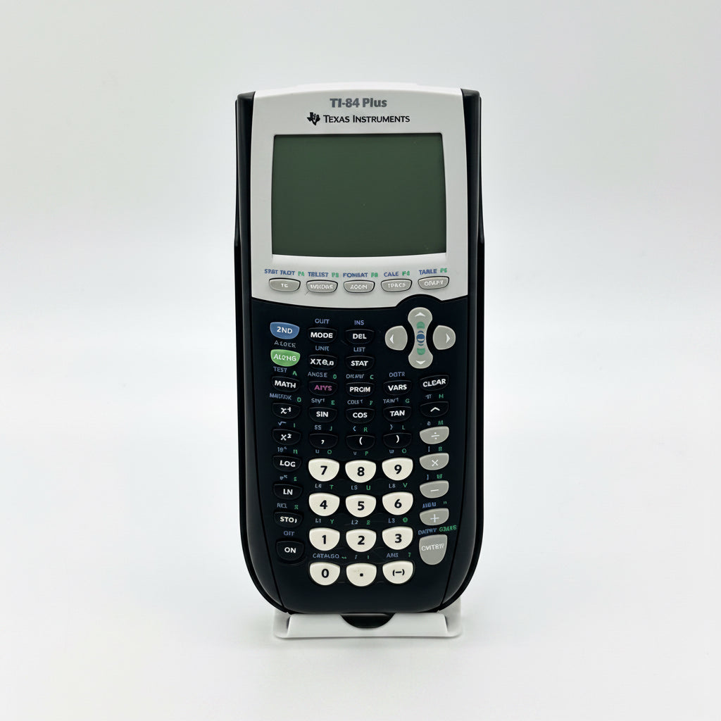 TI-84 Plus Texas Instruments Graphing Calculator Black With Cover