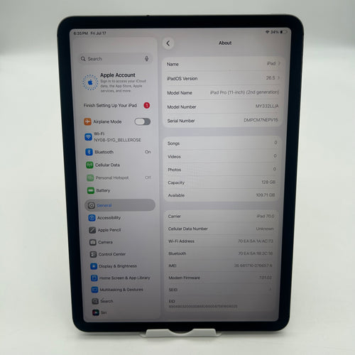Apple iPad Pro 11" (2nd Gen) 128GB A2068 Space Gray (Unlocked) READ