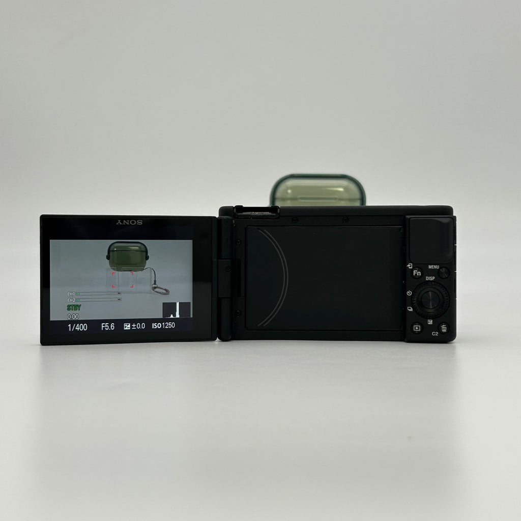Sony ZV-1 Compact Digital Camera Zeiss Lens Flip-out Screen Black USB f/1.8-2.8 - Black - Used