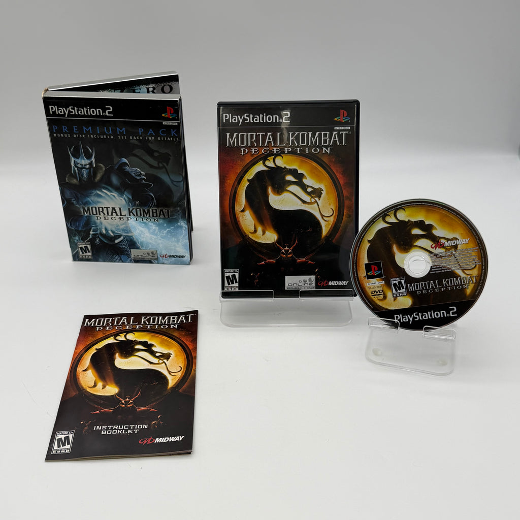 Mortal Kombat Deception Premium Pack (PlayStation 2, PS2 2004) CIB W/ Metal Card