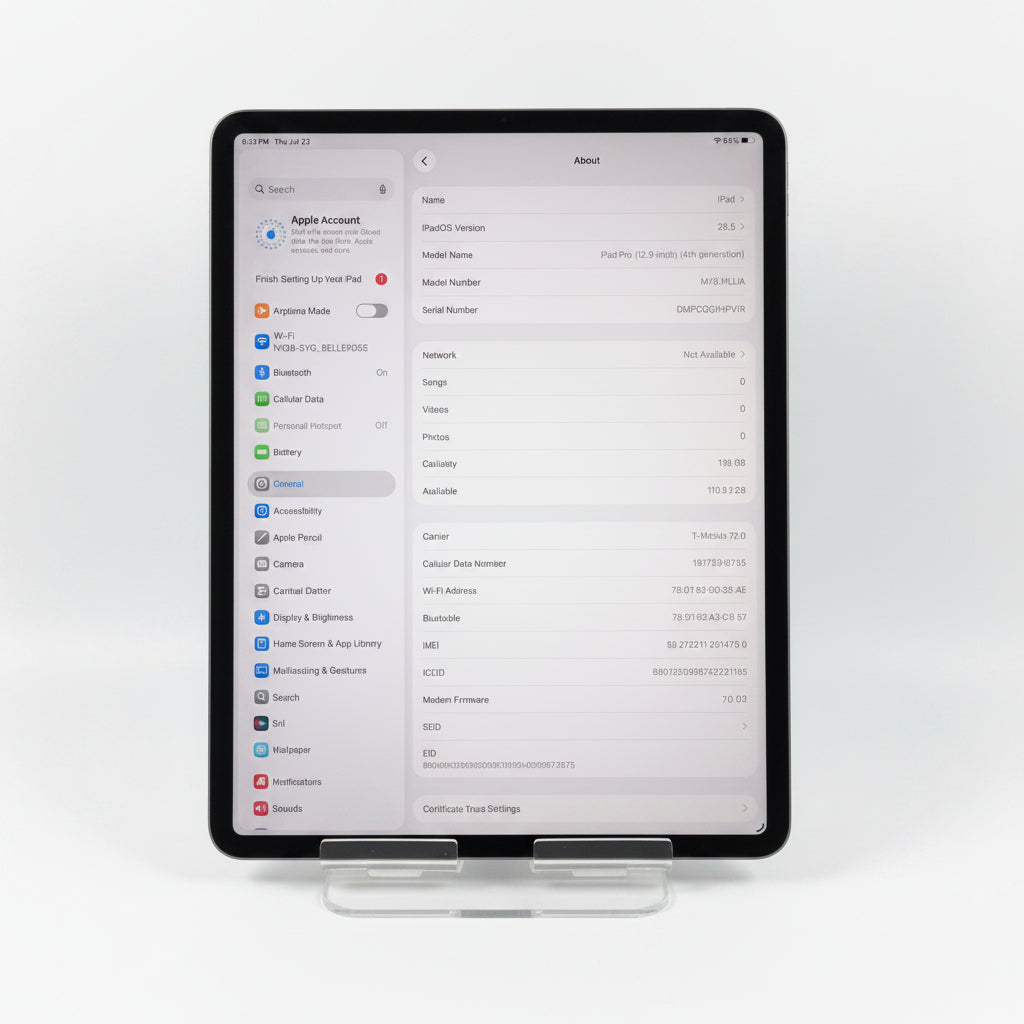 Apple iPad Pro 12.9" 4th Gen A2069 128GB WiFi Cellular Tablet Space Gray