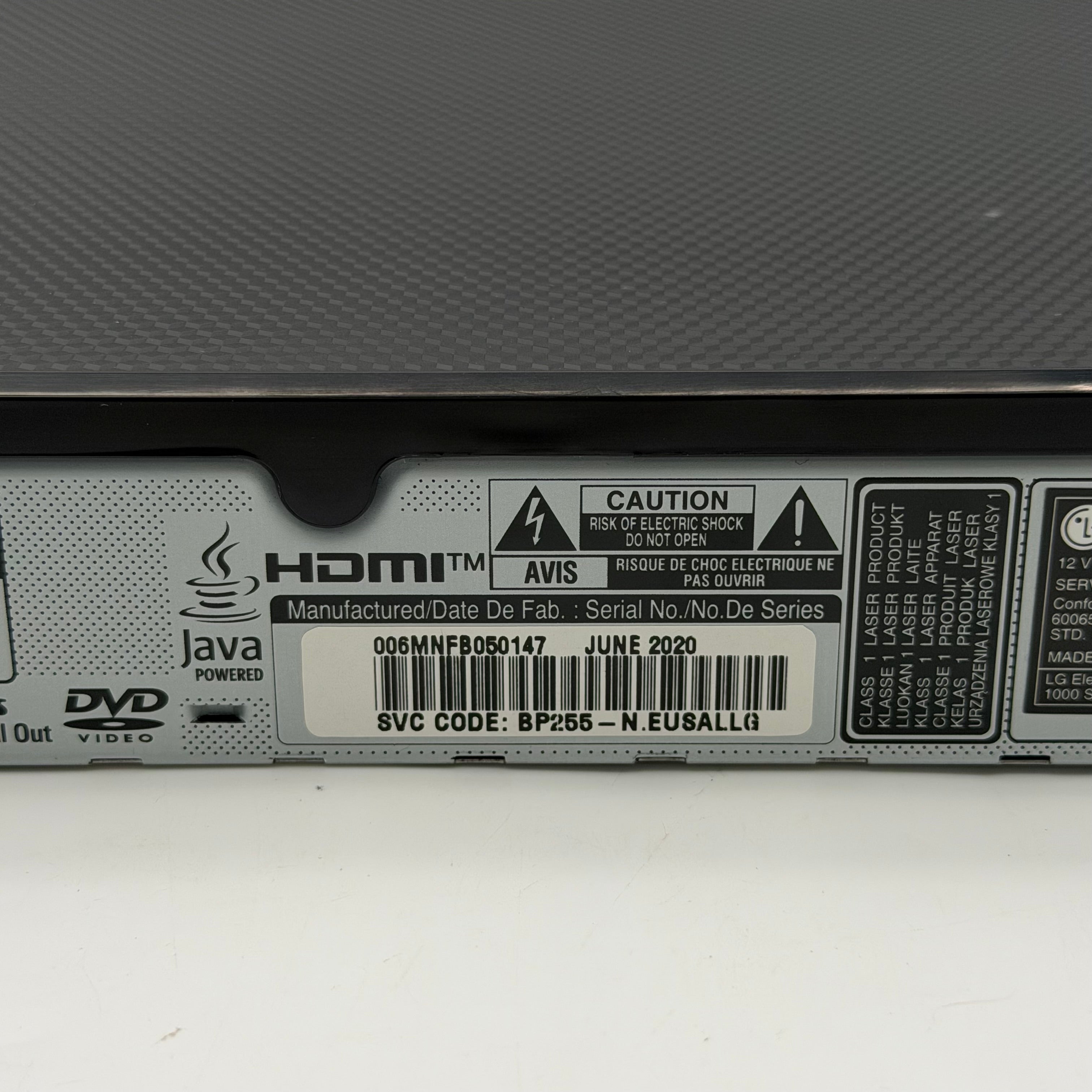LG BP175 Blu-Ray DVD Player HDMI USB Network Streaming 1080p w/ Remote Tested