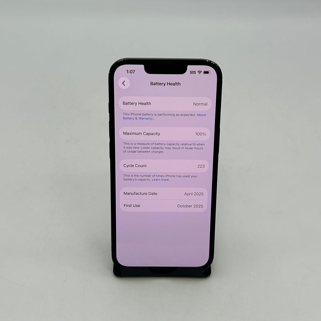 Boost Apple iPhone 16e A3212 128GB Black 100% BH - Parts Only