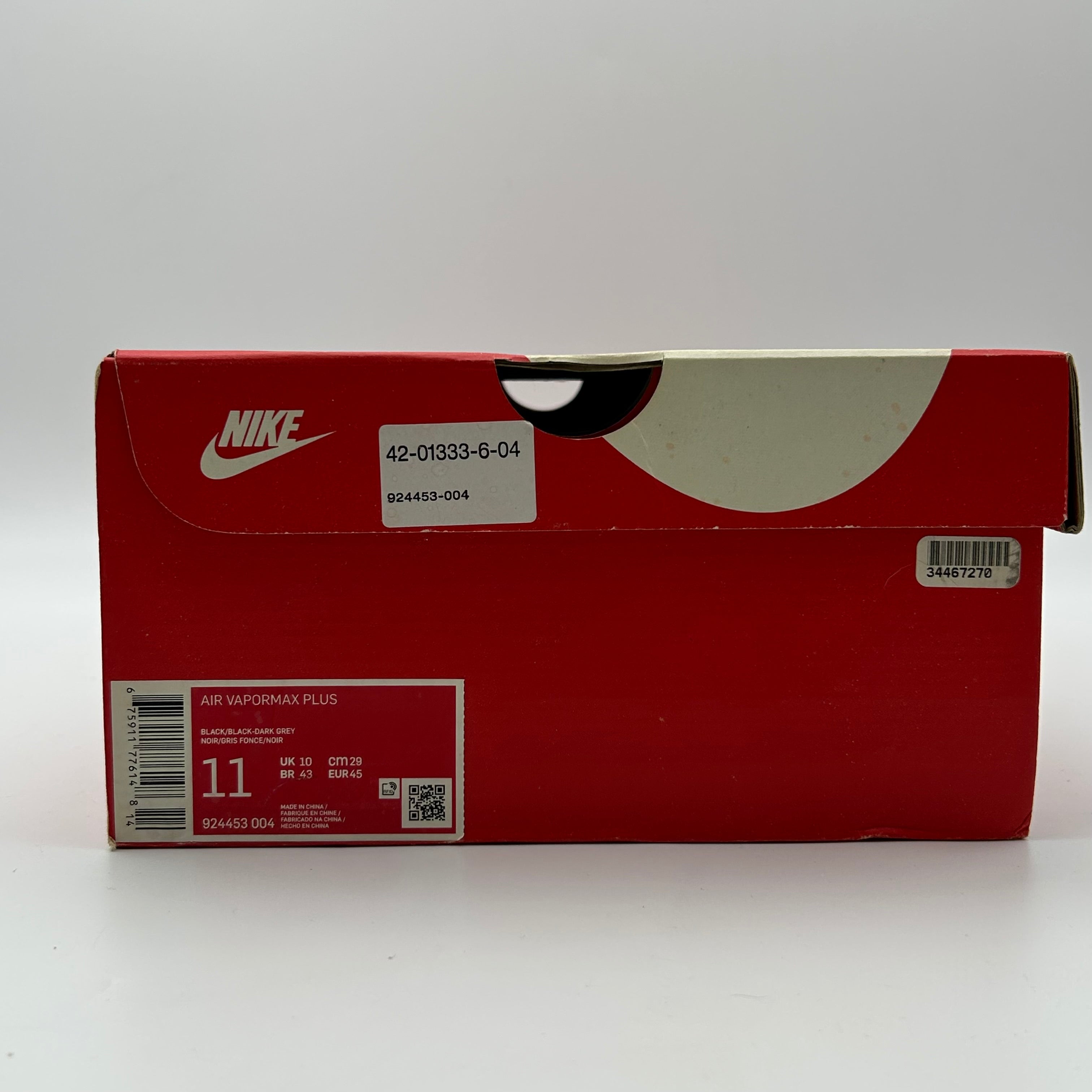 Size 11 - Nike Air VaporMax Plus Low Triple Black 924453-004