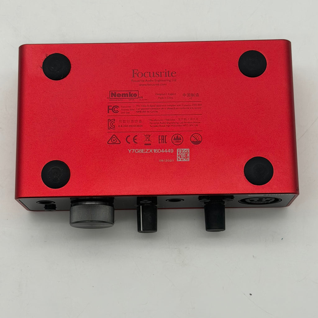 Focusrite Scarlett Solo 3rd Gen USB Audio Interface - Open Box