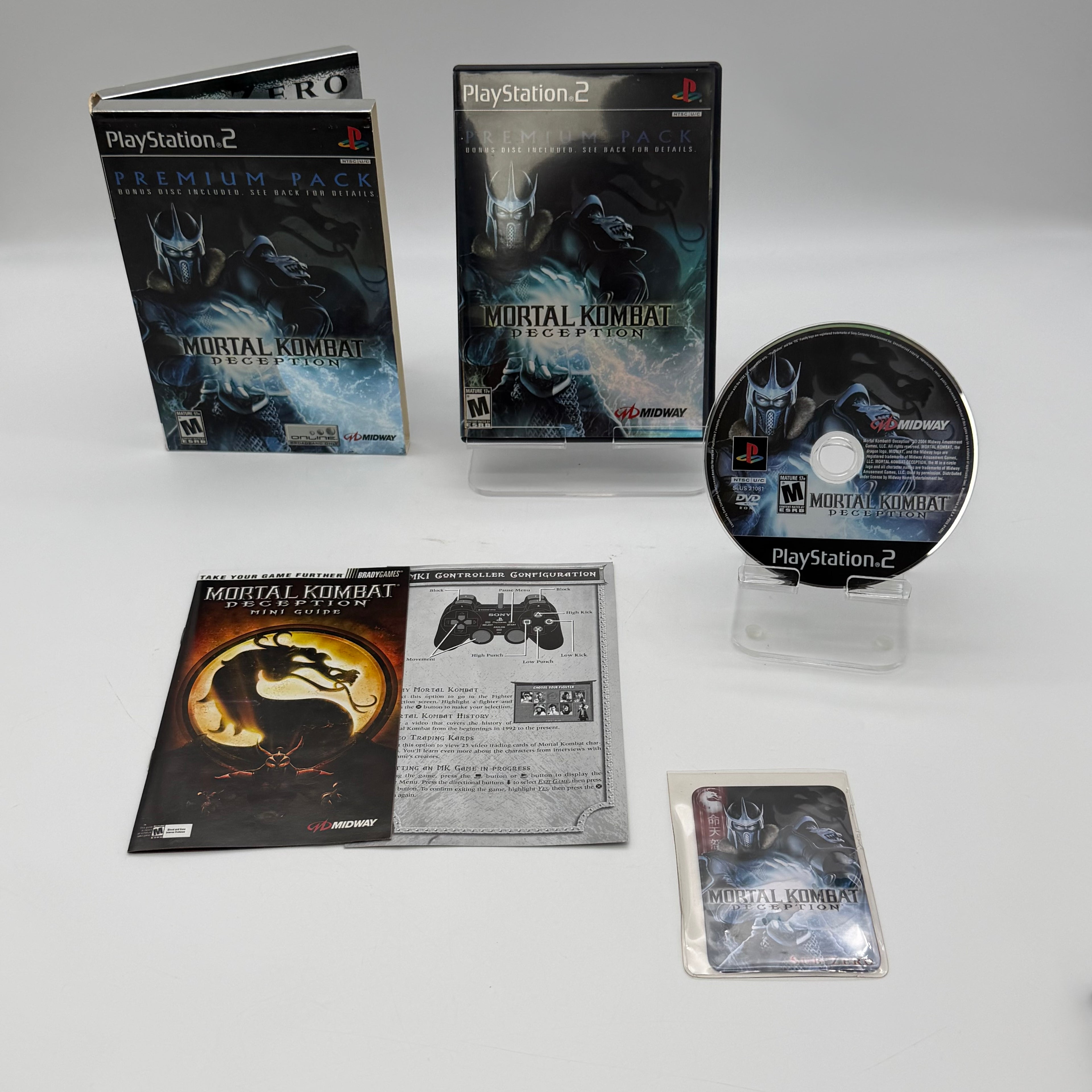 Mortal Kombat Deception Premium Pack (PlayStation 2, PS2 2004) CIB W/ Metal Card