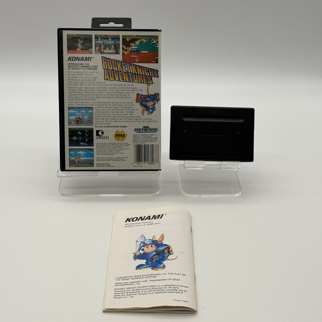 Sega Genesis Rocket Knight Adventures with Case and  Manual Inserts