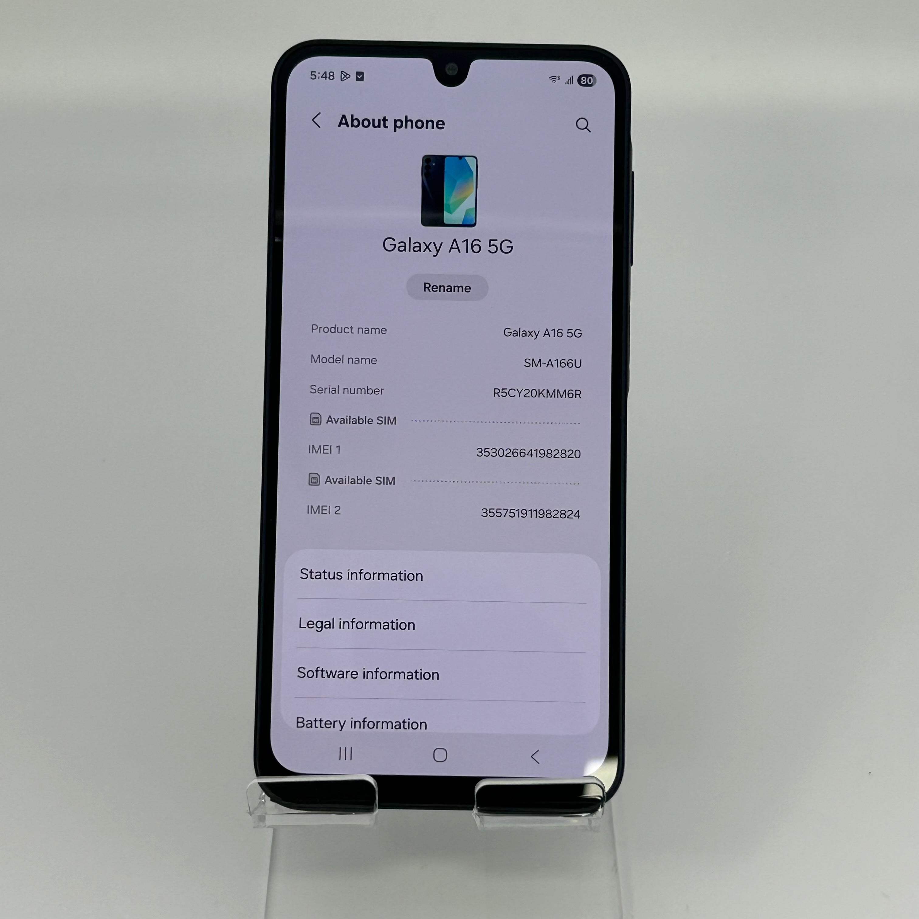 T-Mobile Samsung Galaxy A16 5G 4GB RAM 128GB SM-A166U Black