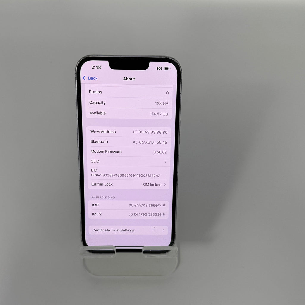 T-Mobile Apple iPhone 14 128GB MPUA3LL/A  BH 85% BH - PARTS ONLY