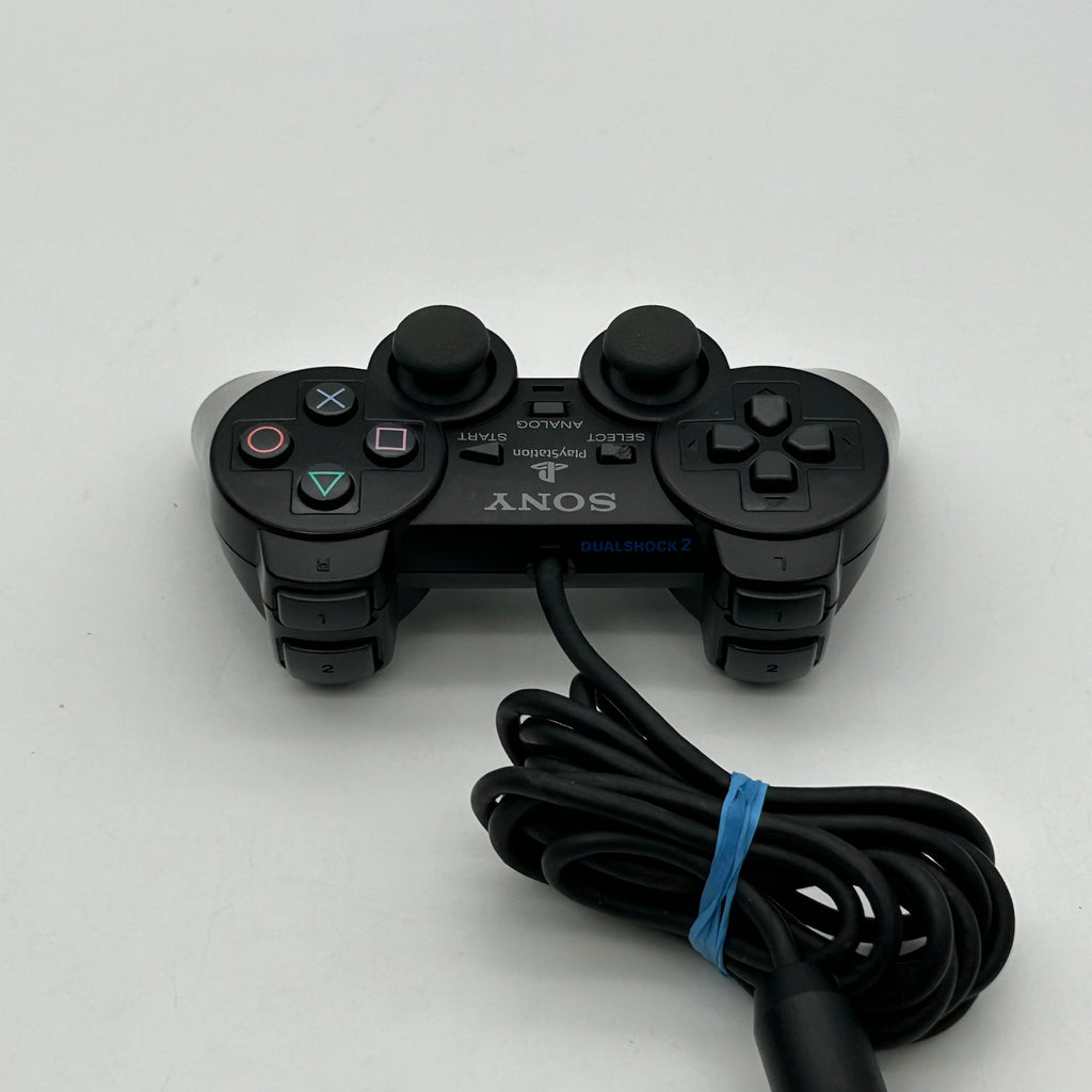 Sony PlayStation 2 Fat (SCPH-39001) Black w/ 2 Controllers And Cables TESTED