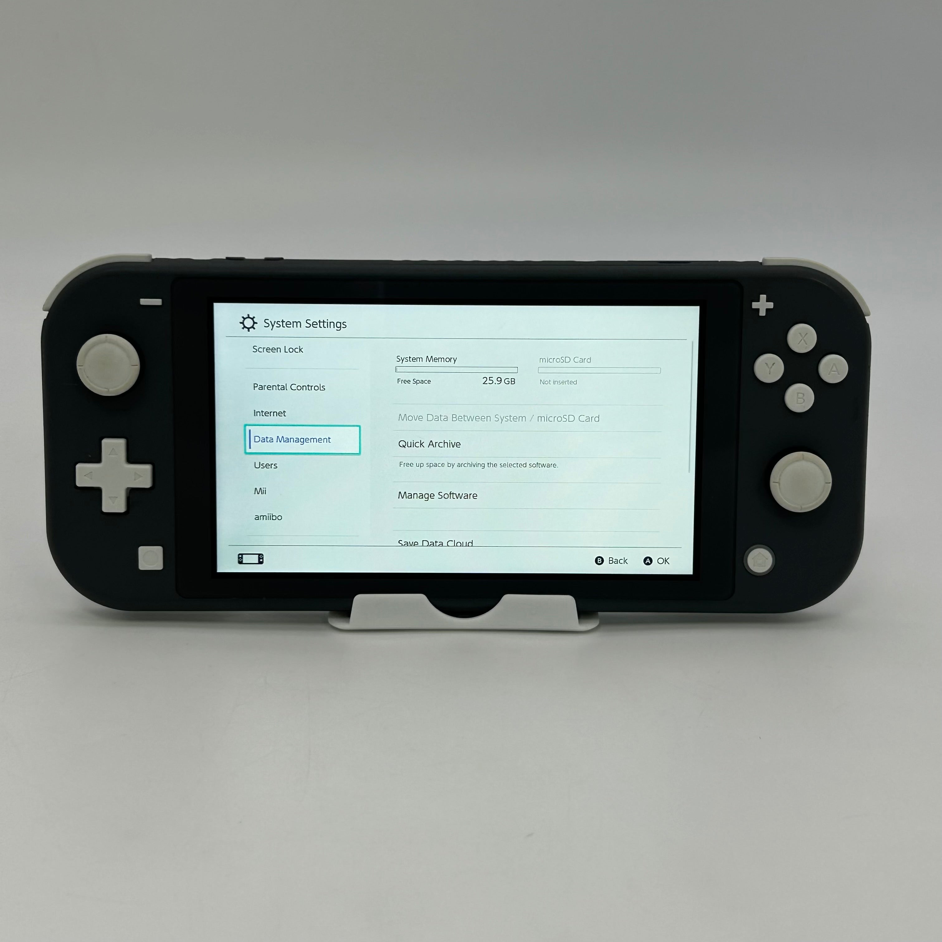 Nintendo Switch Lite Grey Console HDH-001 w/ OEM Charger Tested Working