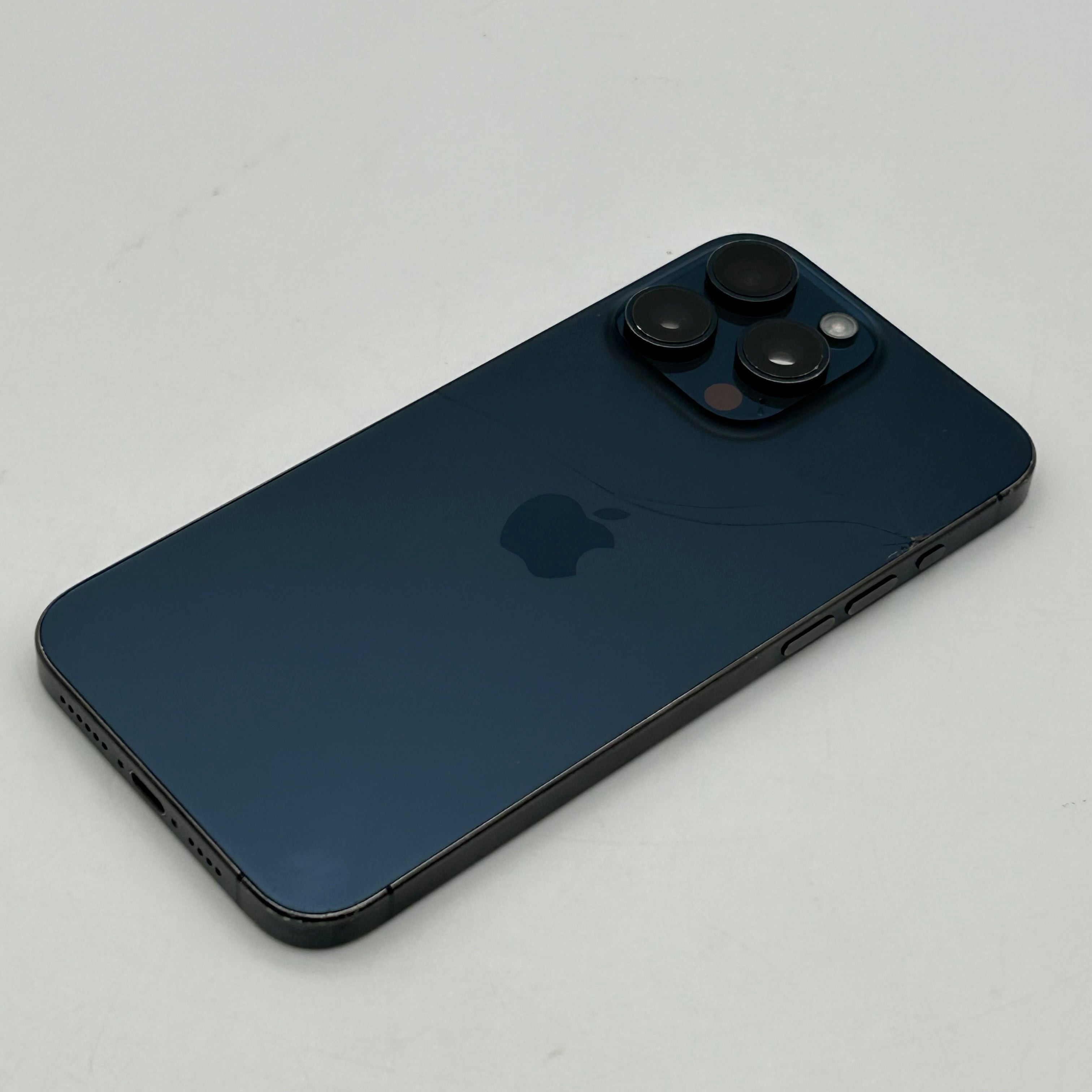 Unlocked Apple iPhone 15 Pro Max - 1TB Blue Titanium - Crack Back - 86% Batt