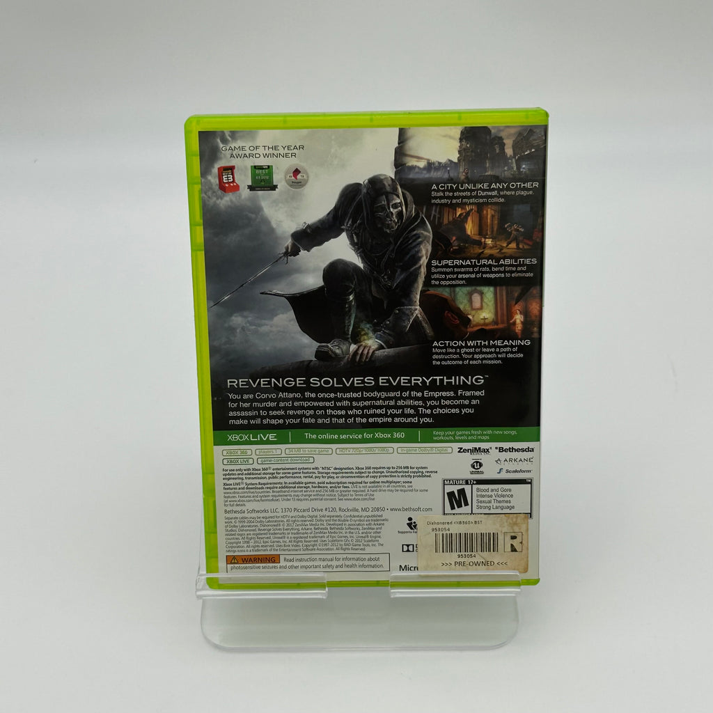 Dishonored: Game of the Year Edition Xbox - Used With Box