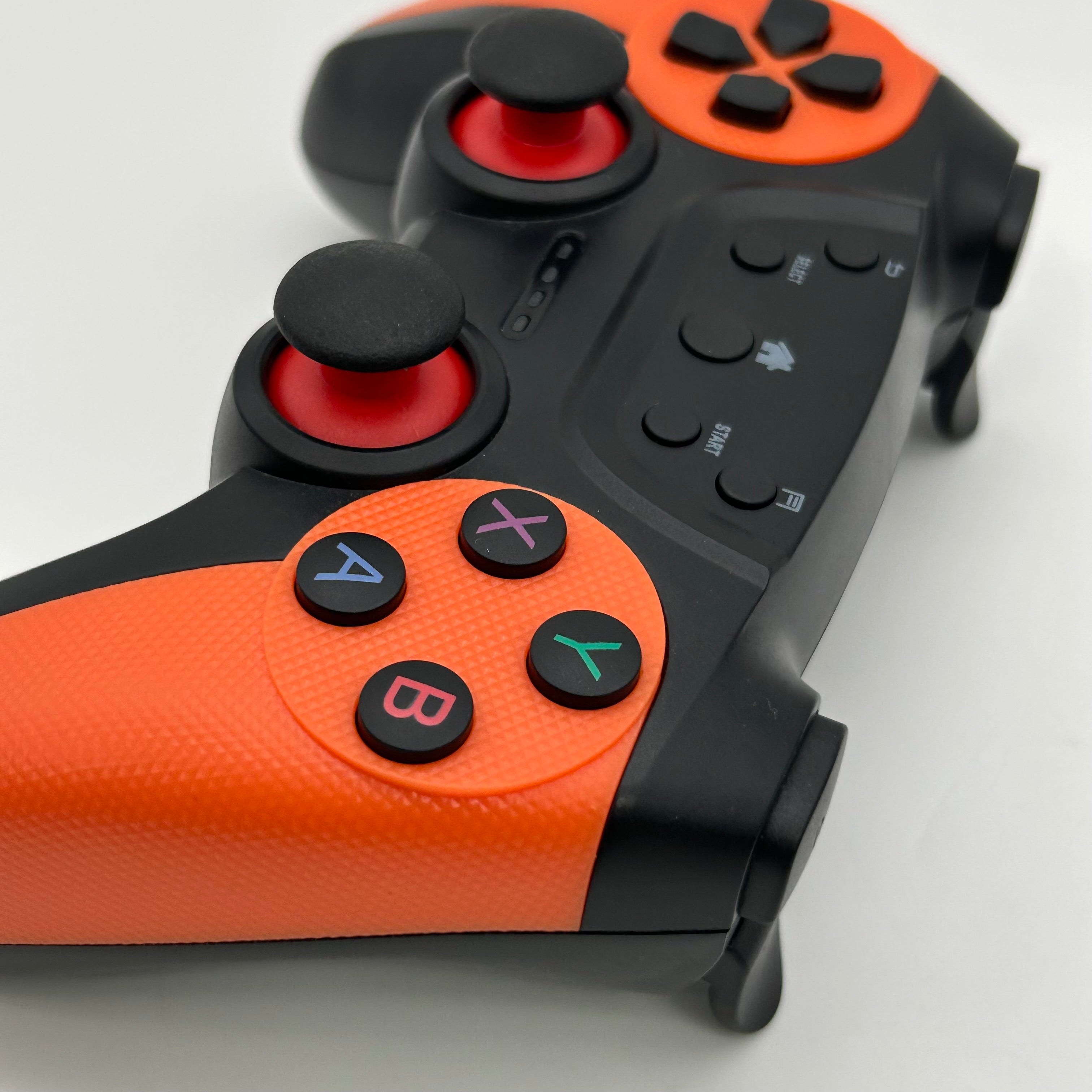 2.4G Wireless Controller Gamepad, 2 controllers, 1 game stick - M9 - Orange/Black