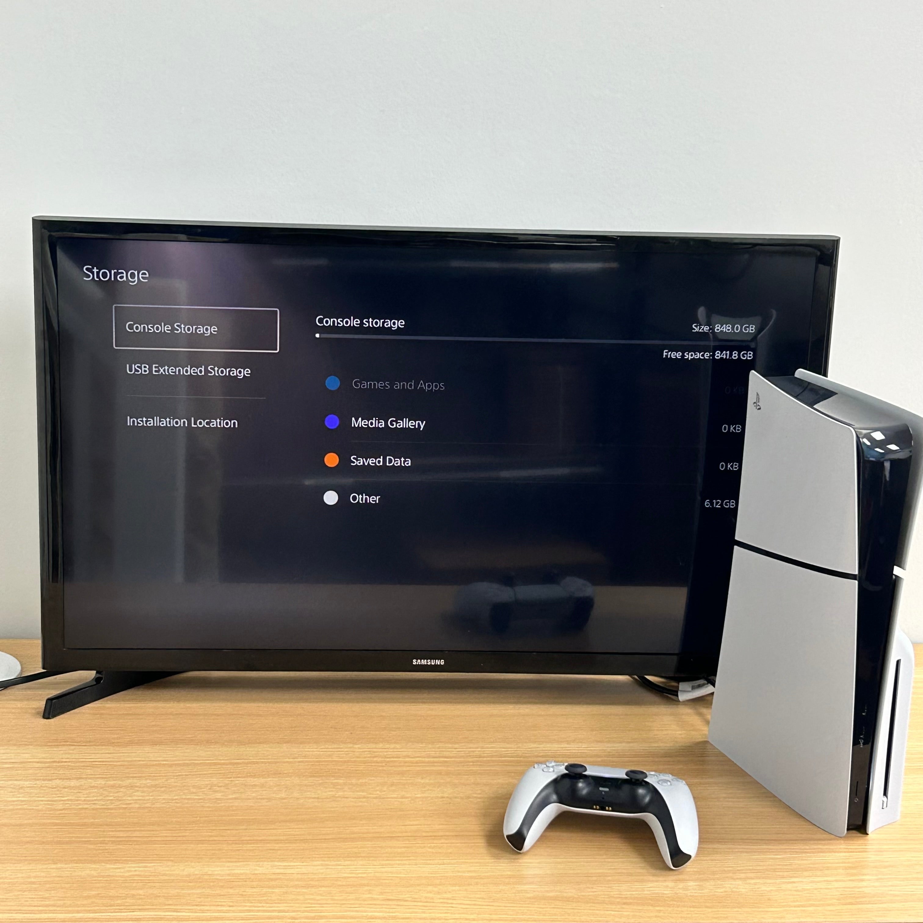 Sony PlayStation 5 Slim Disc Edition Console (CFI-2015) w/ 4 Games, Cords, Controller