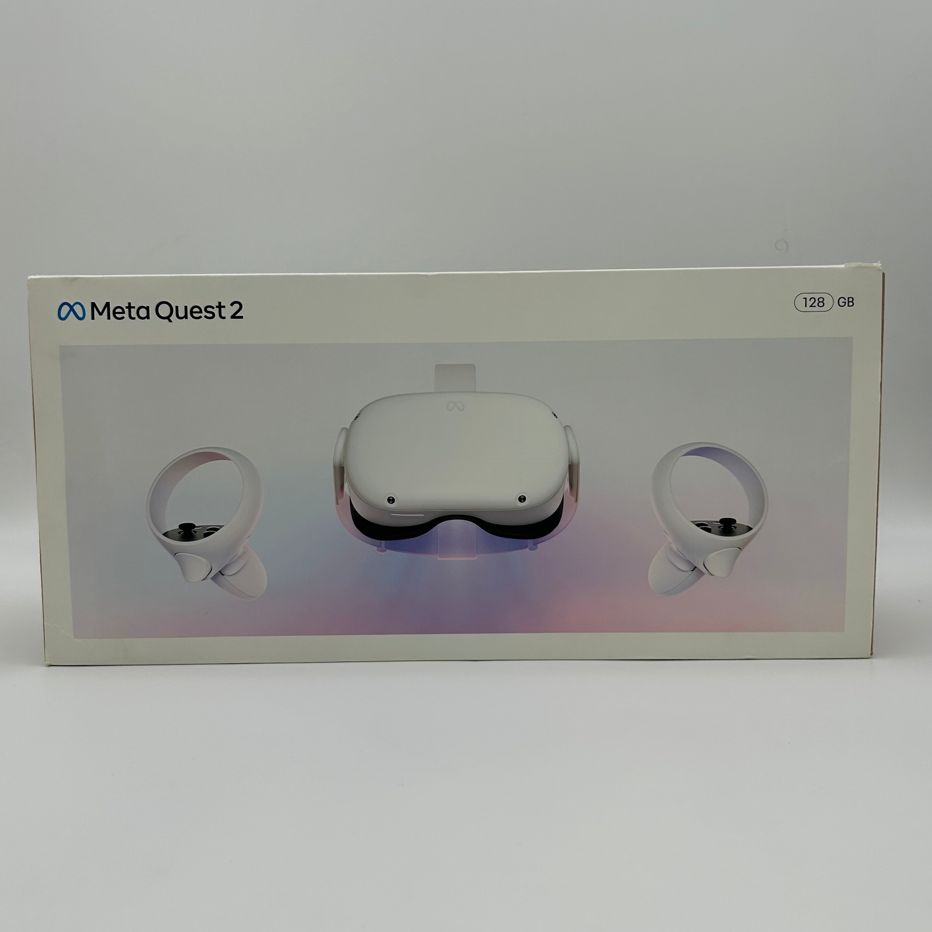 Meta Quest 2 128GB All-in-One VR Headset + Controllers + Original Box - White - Used With Box