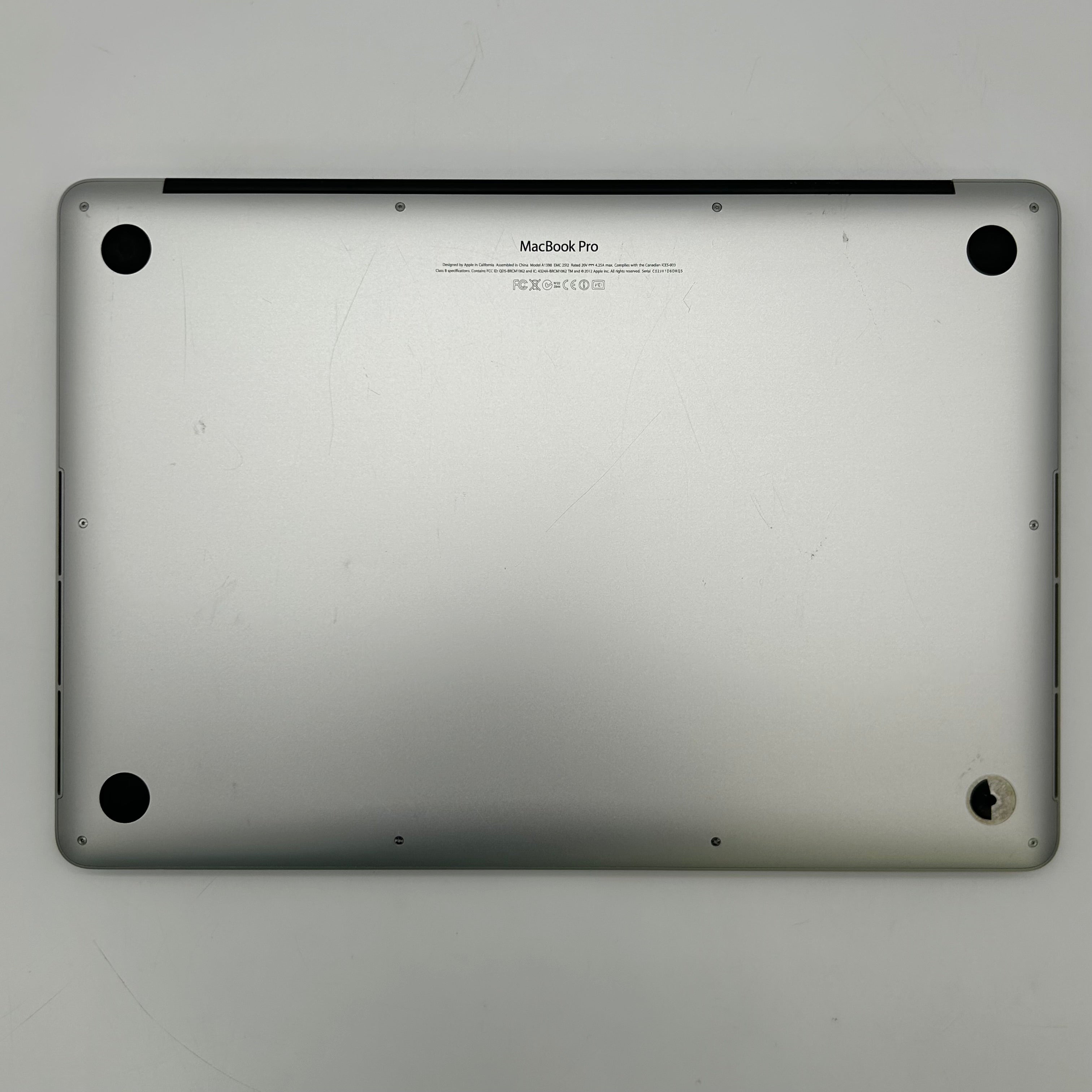Apple MacBook Pro A1398 15" Retina i7 2.6GHz 16GB RAM 500GB SSD - Service Battery