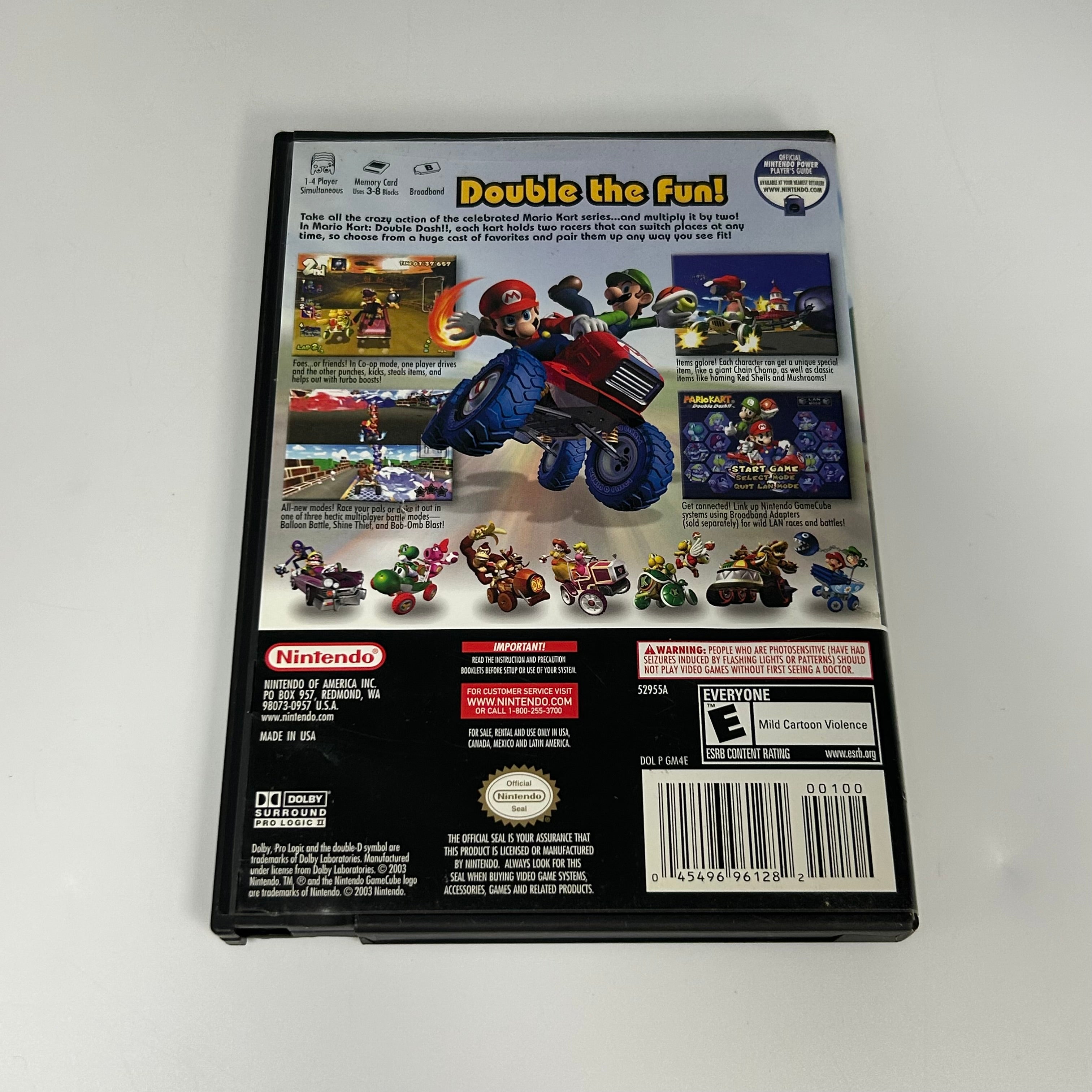 Mario Kart: Double Dash!! Nintendo GameCube with Manual Tested