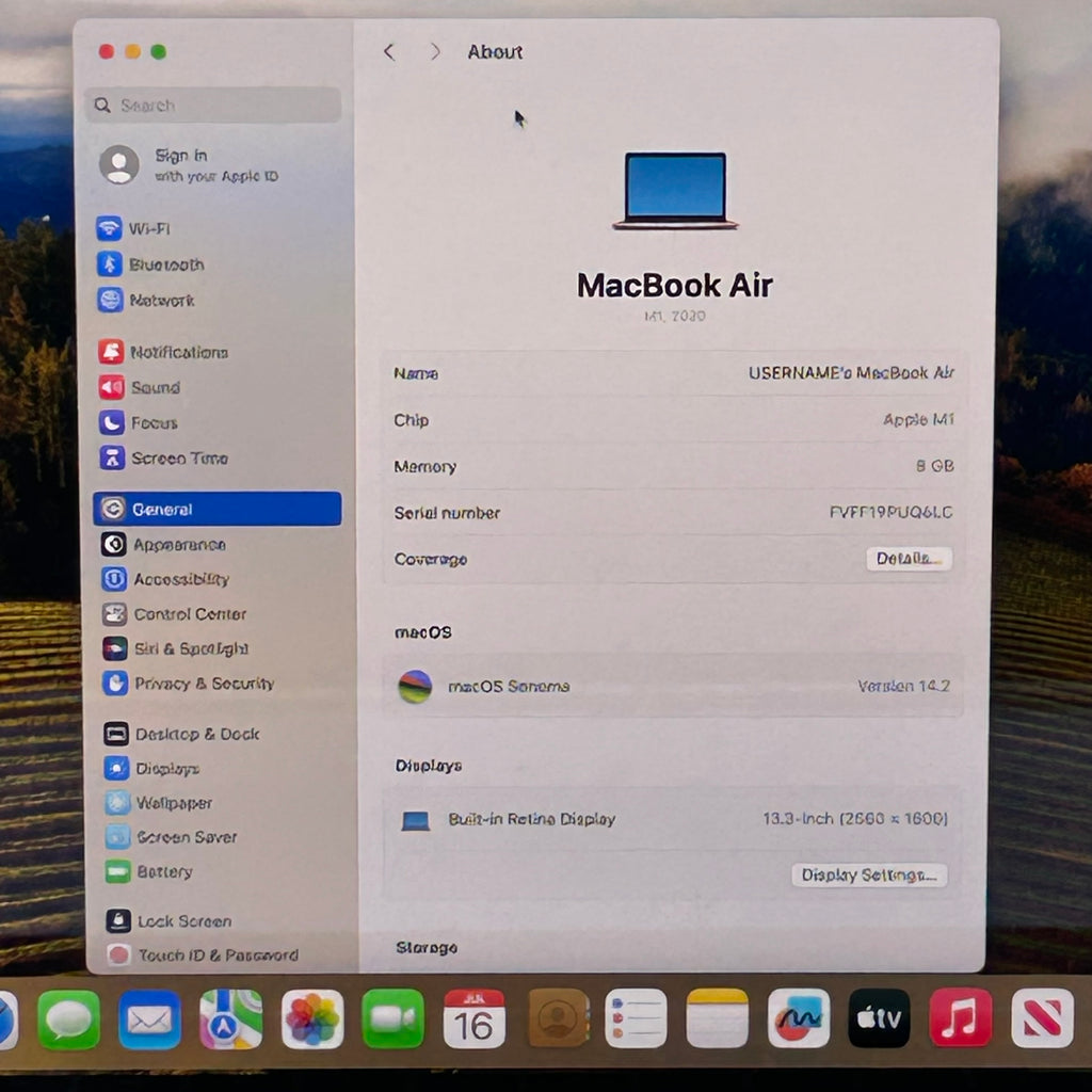 Apple MacBook Air 13" M1 A2337 2020 8GB RAM 256GB Rose Gold