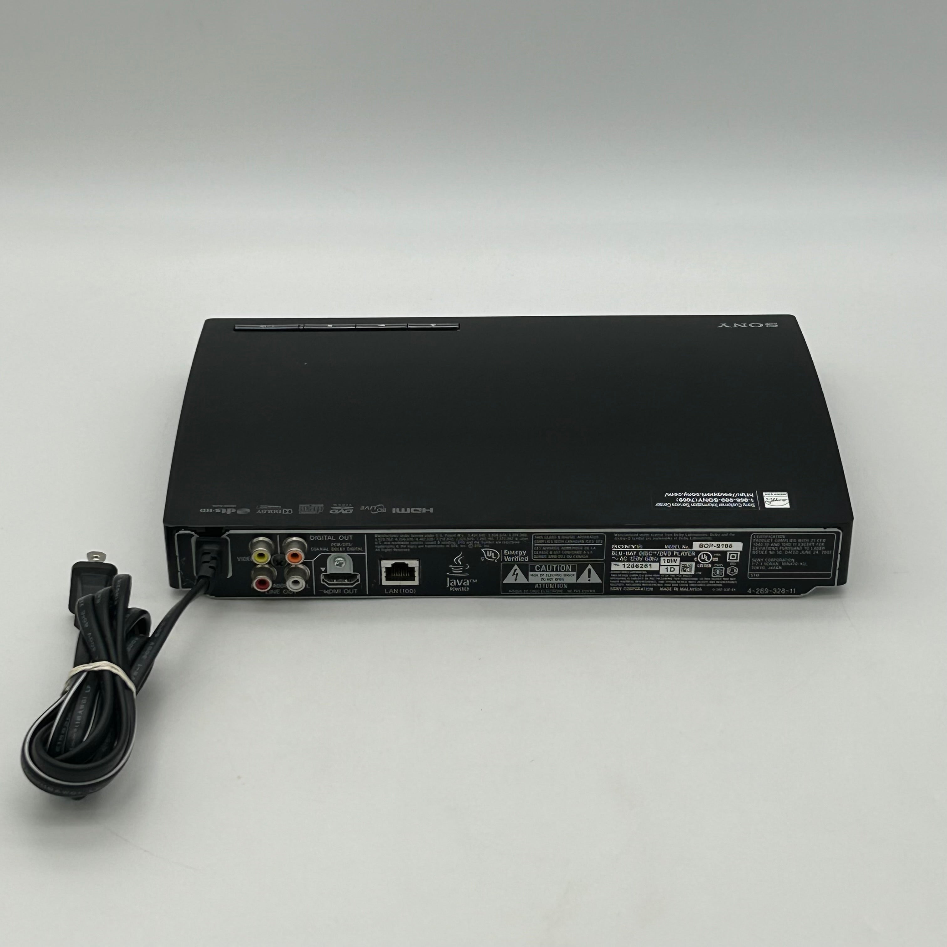 Sony BDP-S185 Blu-Ray Disc DVD Player Black  No Remote - Untested, Parts Only