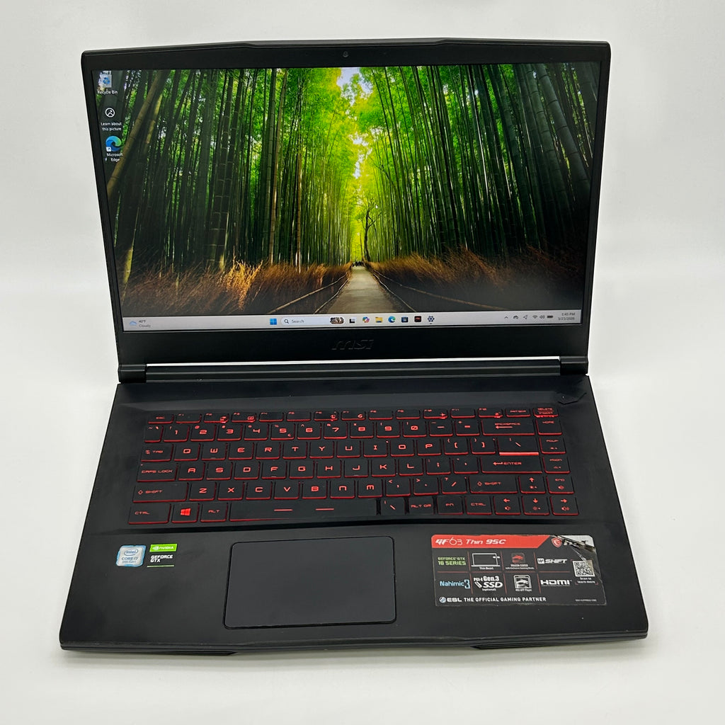 MSI GF63 Thin 15.6" Gaming Laptop | i7-9750H | GTX 1650 | 512GB (Trackpad Issue) - Used